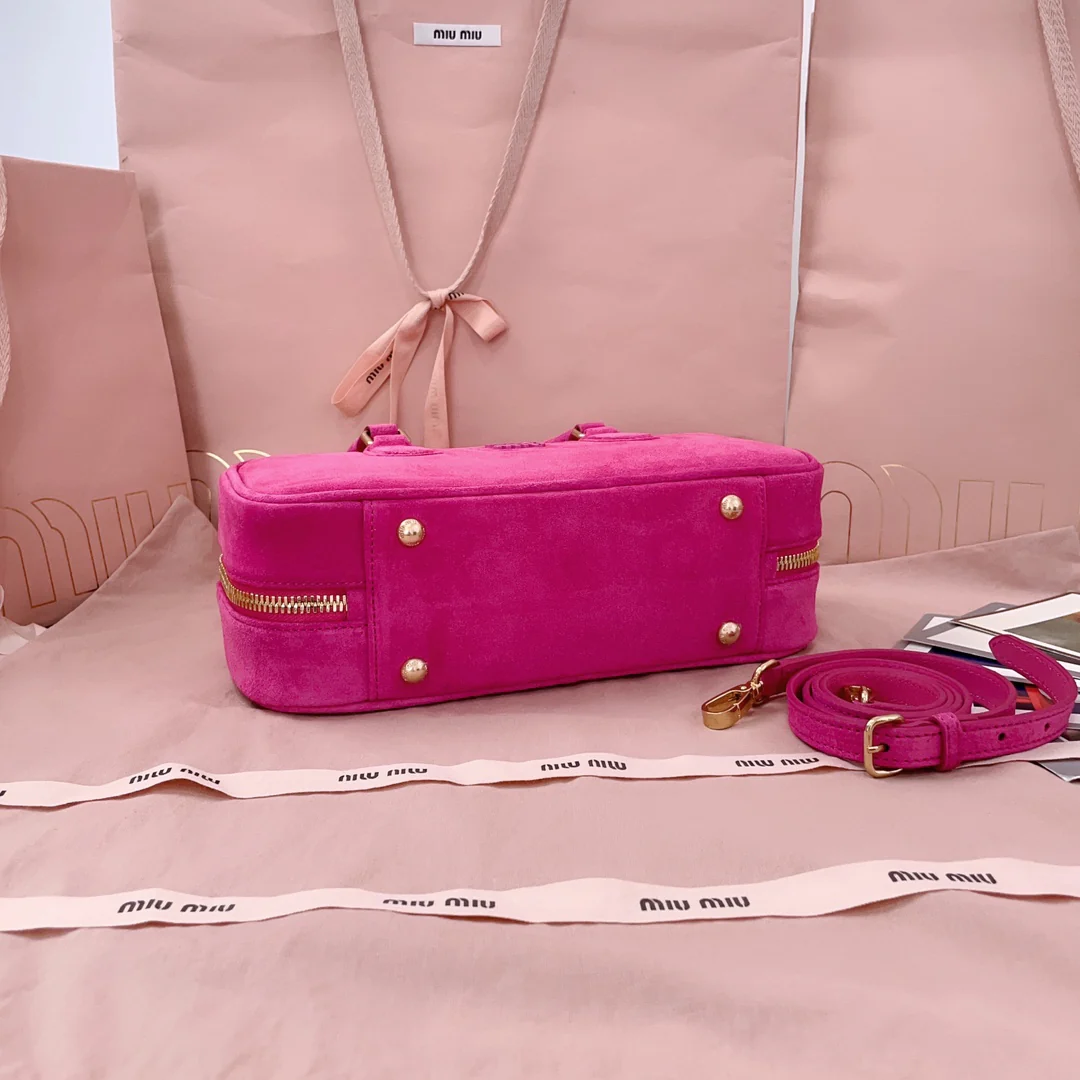 Сумка для боулинга Miu Miu-5bb148, большая, розовая.