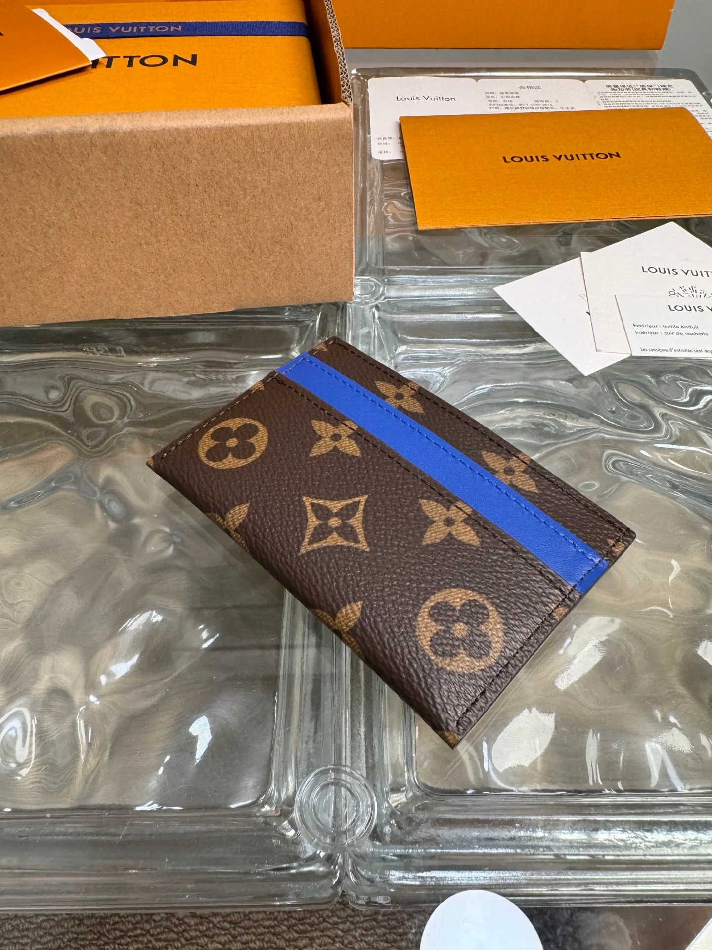 LV-m12843-monogram-macassar card holder-blue