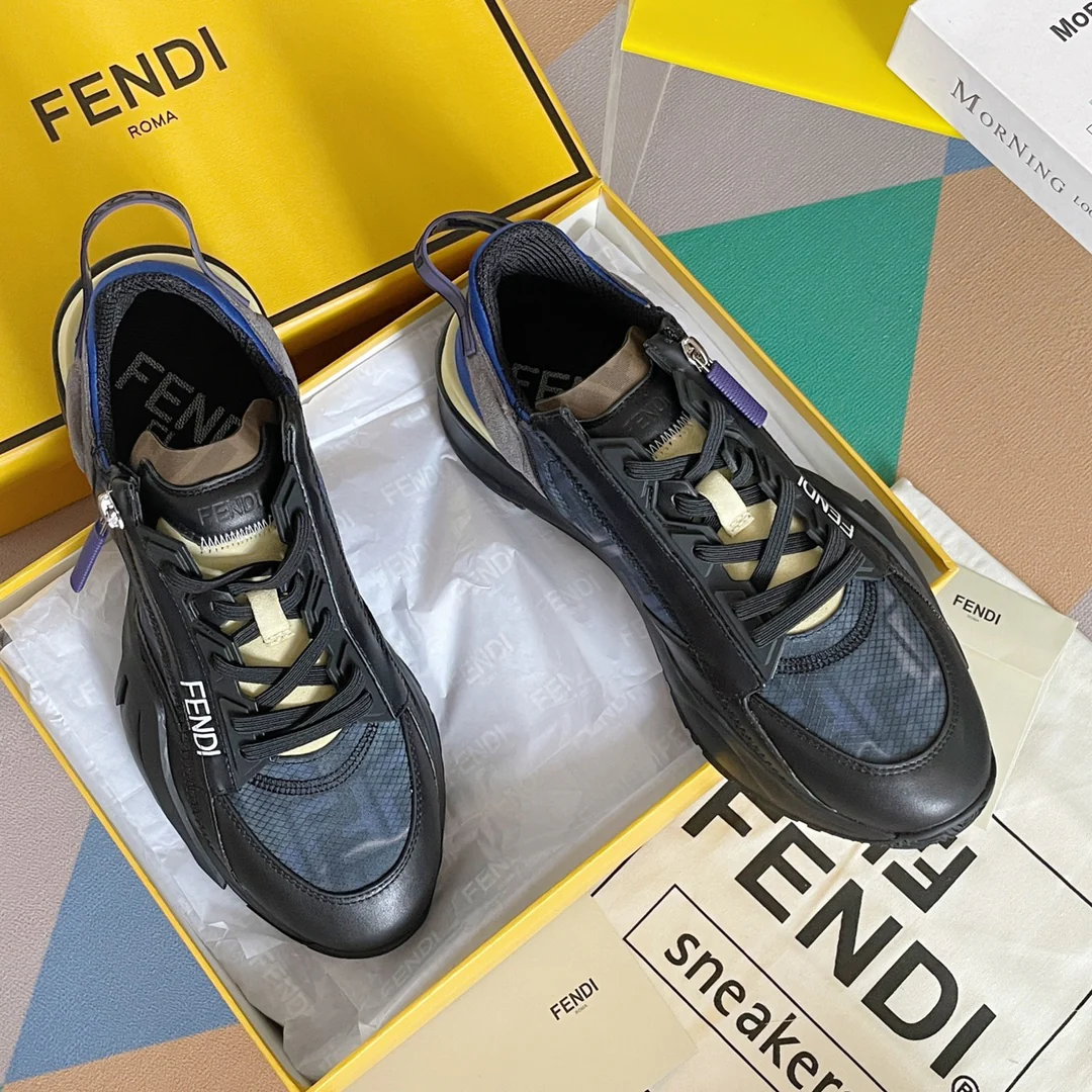Fendi - Повседневные кроссовки - Серо-голубые