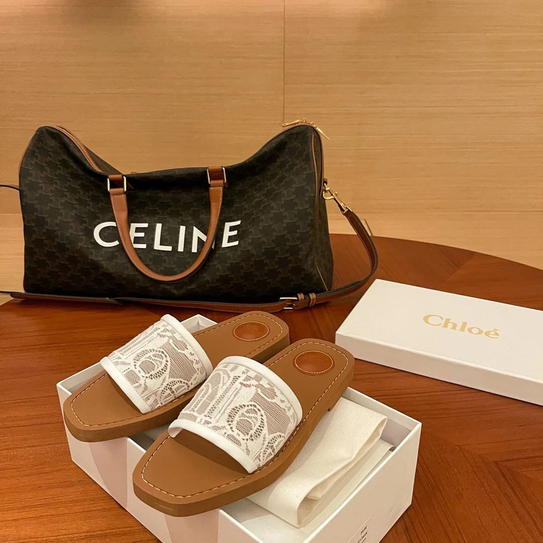 Туфли Chloe - Chloe - вышитые - тапочки - белые