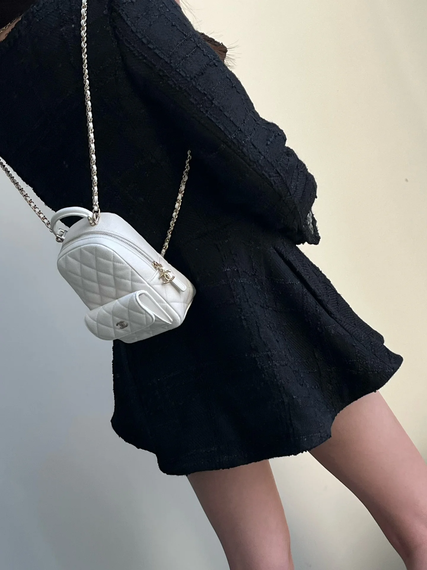 Мини-рюкзак Chanel 24c - белый