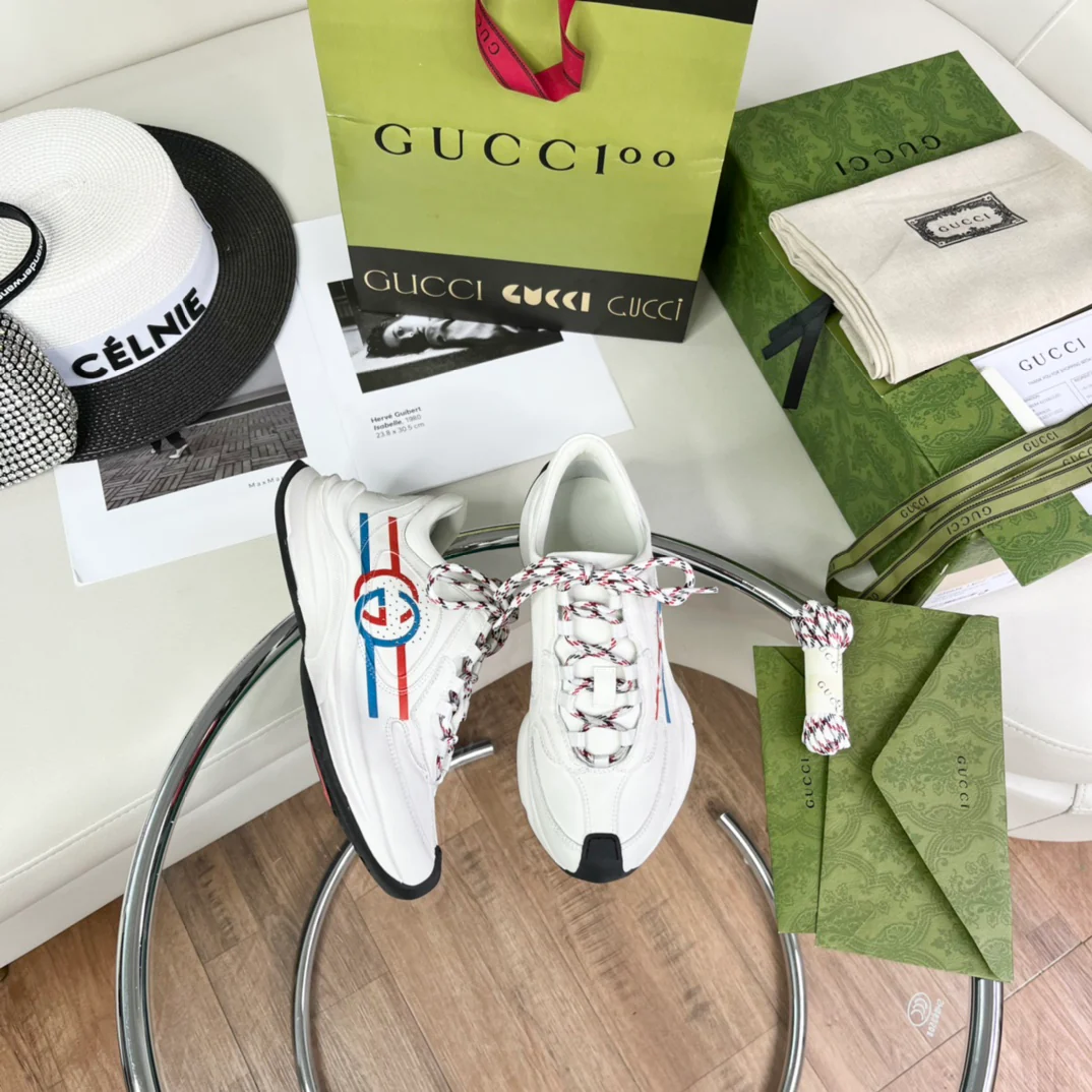 Новинка Gucci 2022 года - Массивные туфли - Женский стиль - Белые