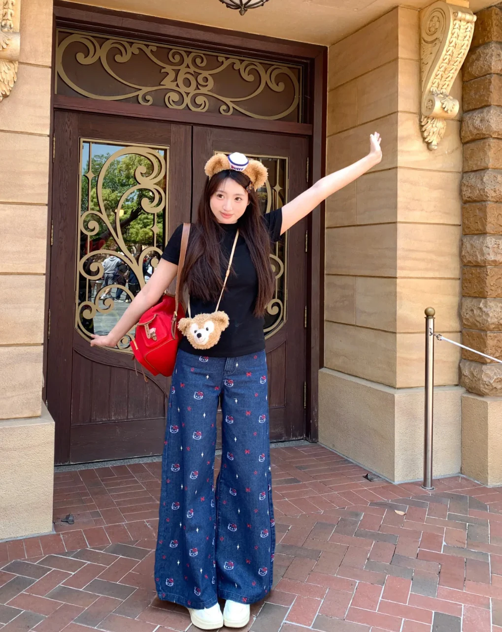 Рюкзак Miu Miu из канваса и кожи — красный (образ представлен отдельно)