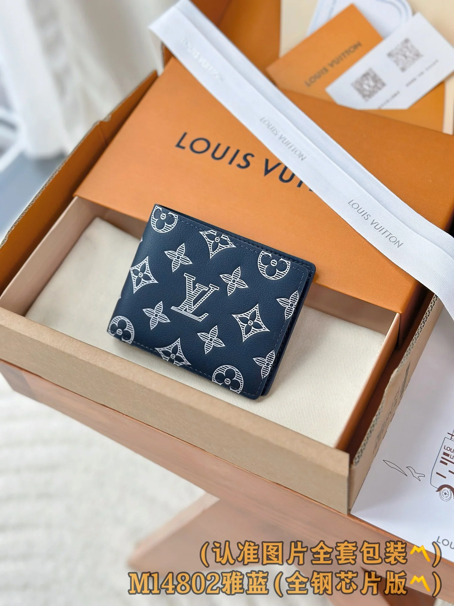 LV-m14802-несколько коротких бумажников-синий