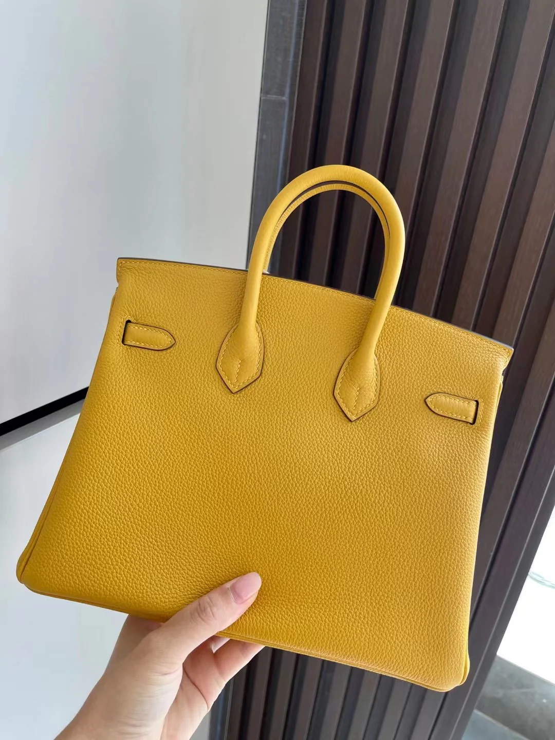 Пряжка Hermes Birkin 25 Togo из янтарного желтого золота