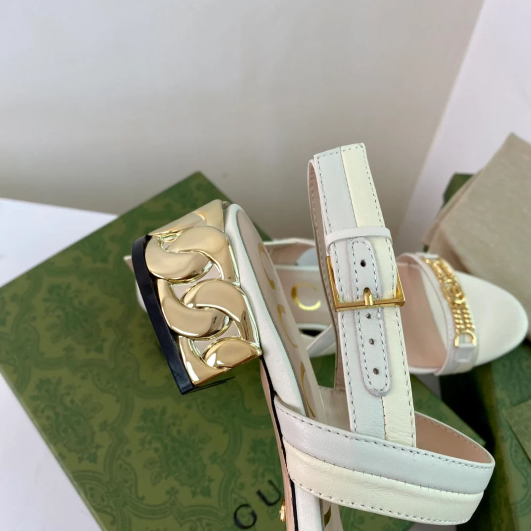 Gucci - Босоножки на массивном каблуке с ремешками