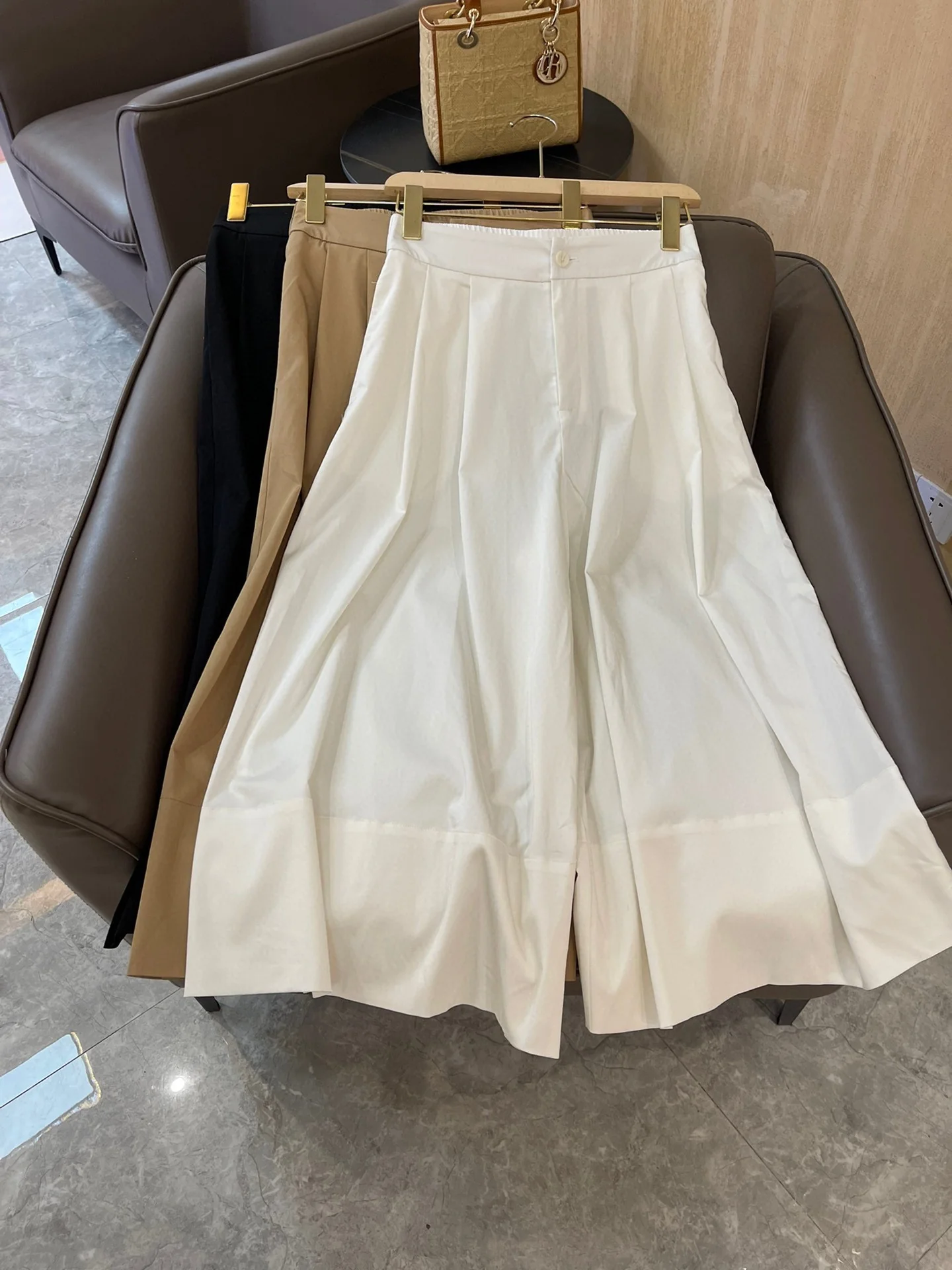 Новые широкие брюки Celine 2404-24ss - белые