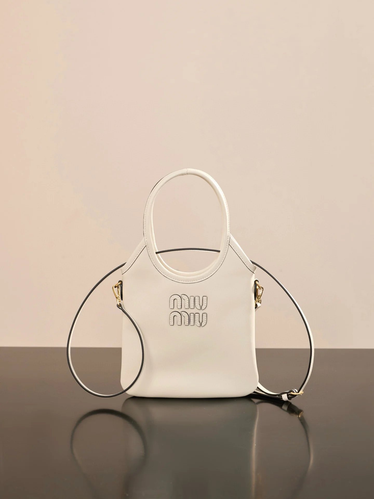 Сумка-шоппер Miu Miu-5ba281m650-??? Маленькая, мелово-белая