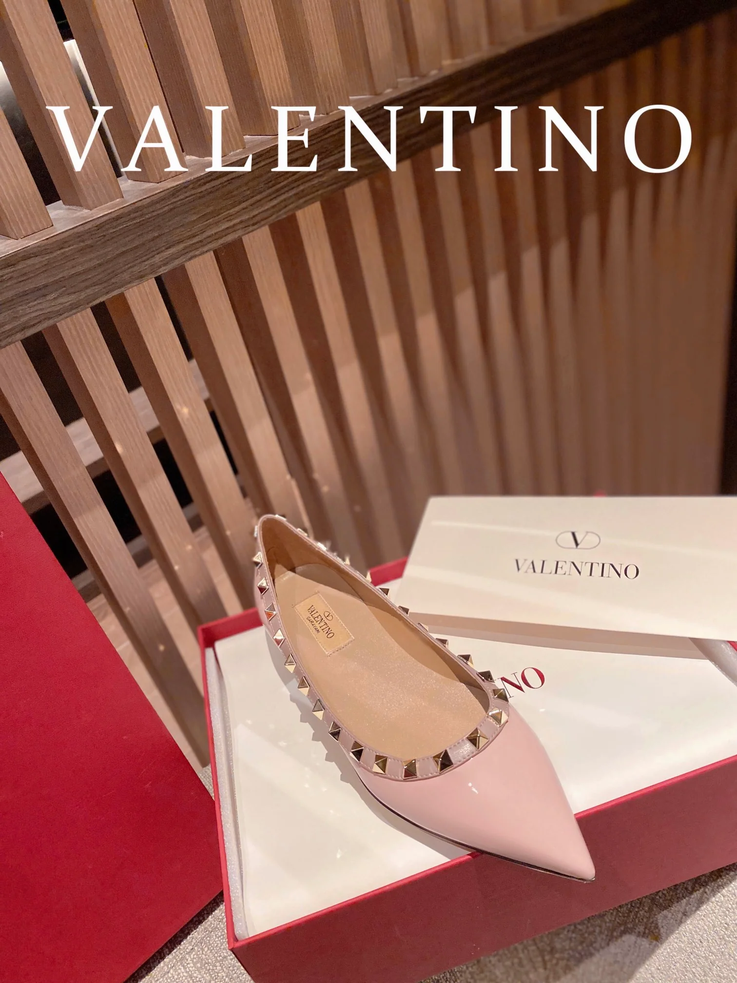 Классические балетки Valentino - розовые
