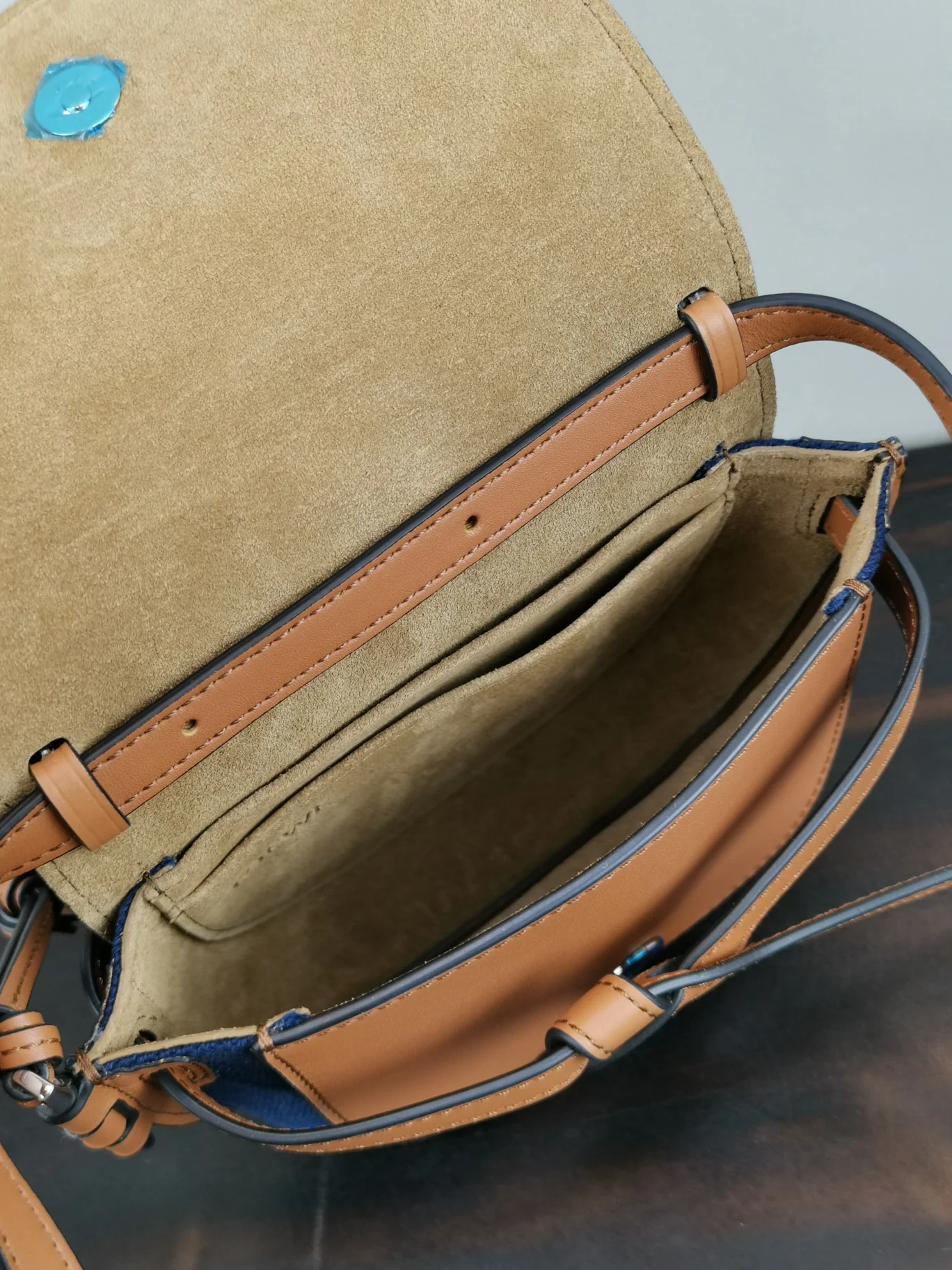 Мини-юбка Loewe Gate из холста и кожи