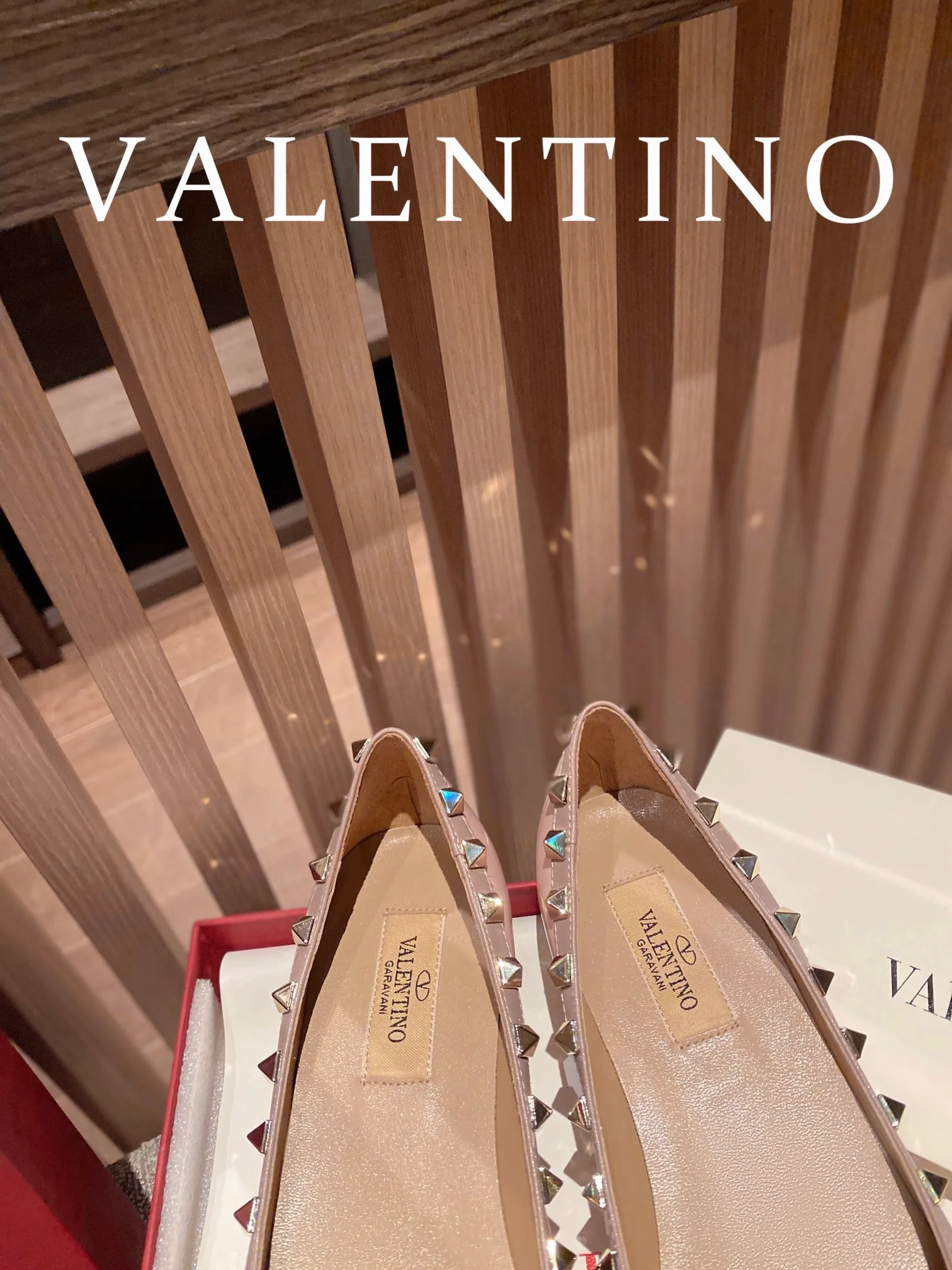 Классические балетки Valentino - розовые