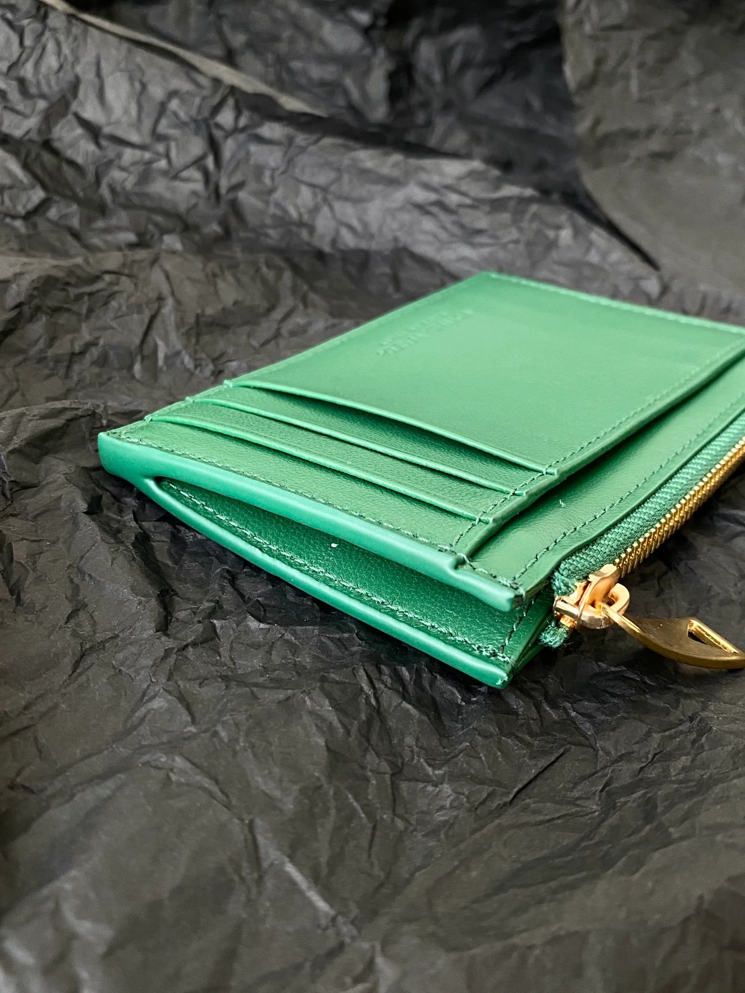 BV-大格子 编织 拉链卡包 零钱包 12x8x0.5cm