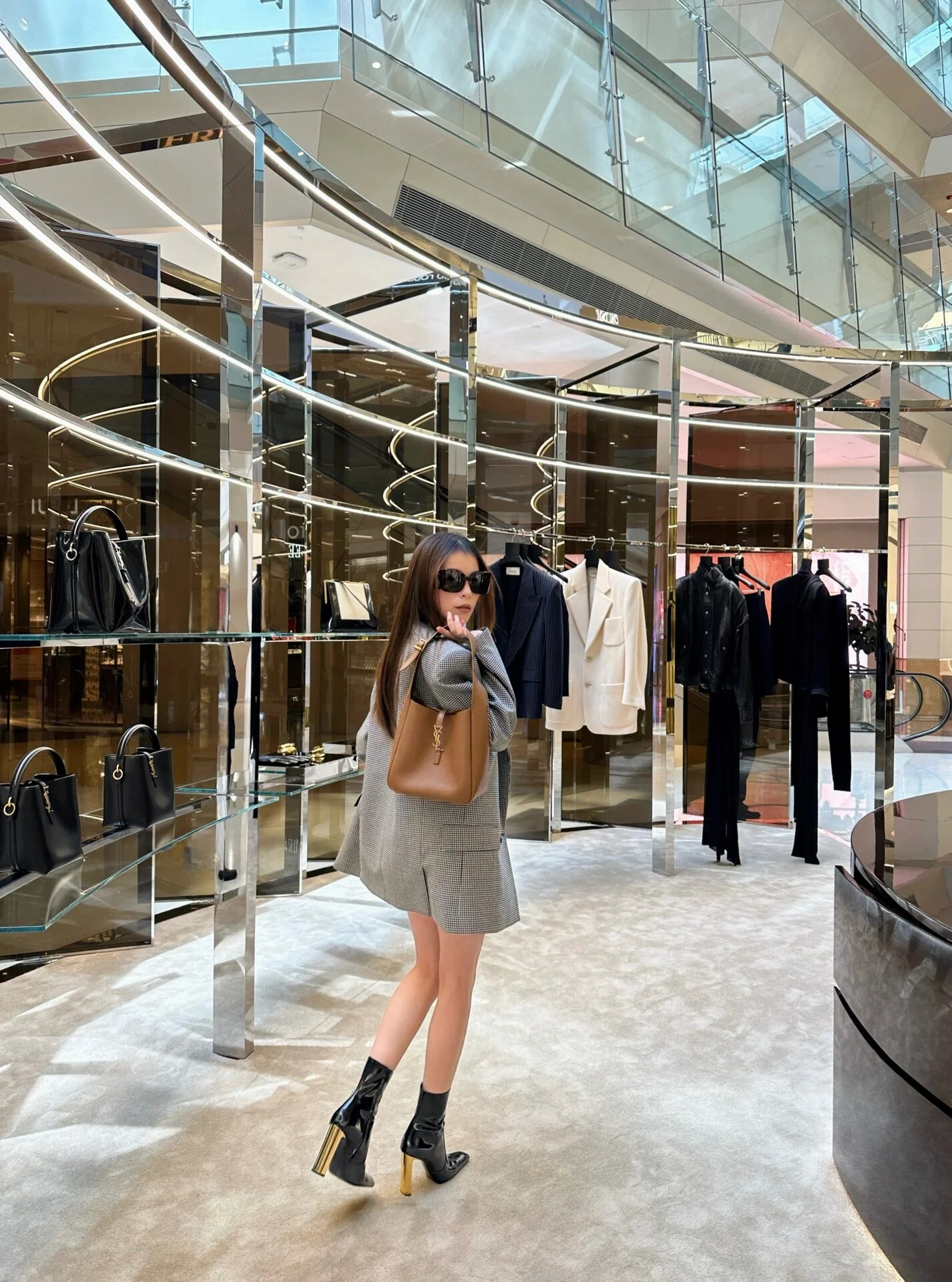 YSL-le-5a7-hobo-underarm bag-caramel brown