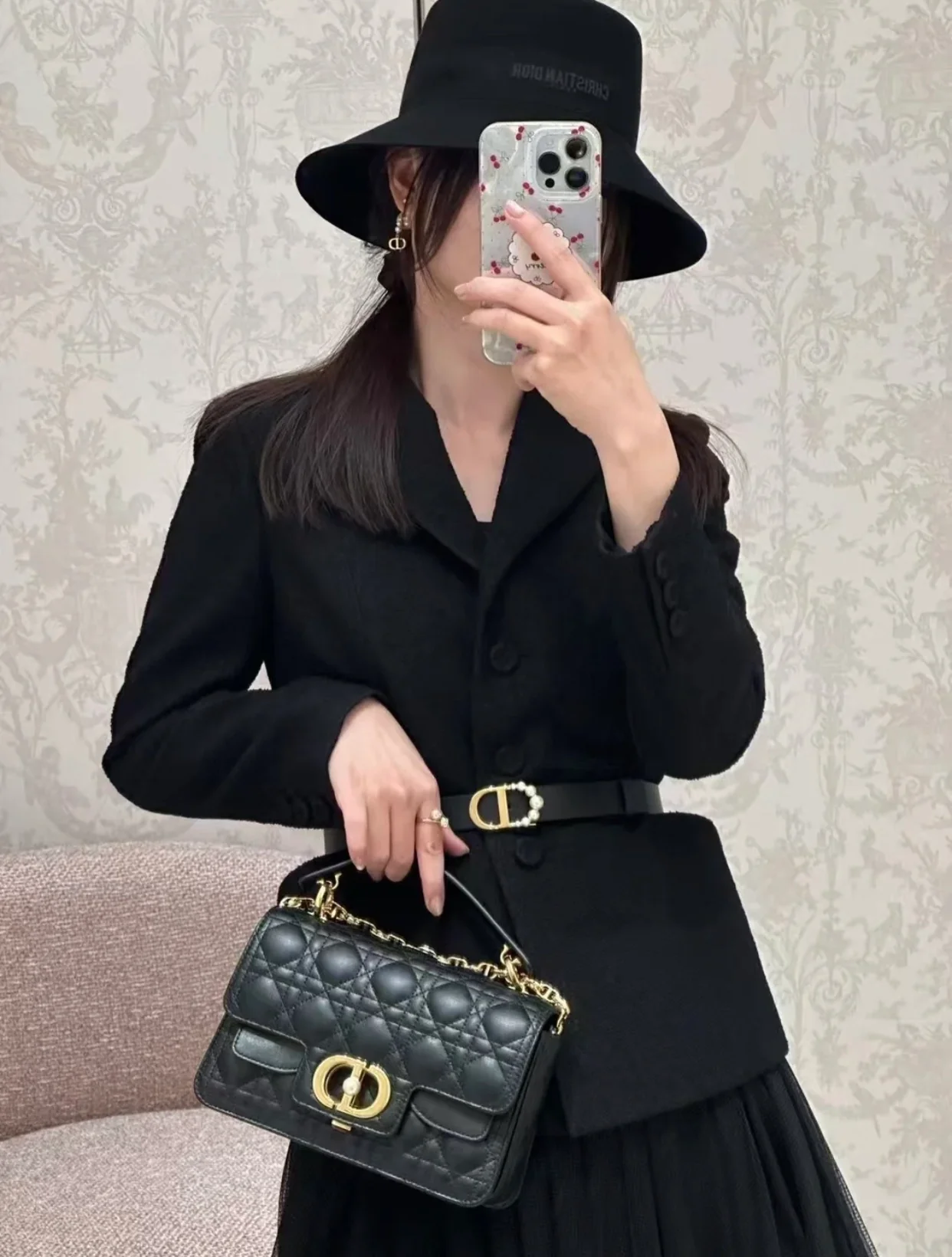 Сумка Dior Jolie - Кожаная - Черная