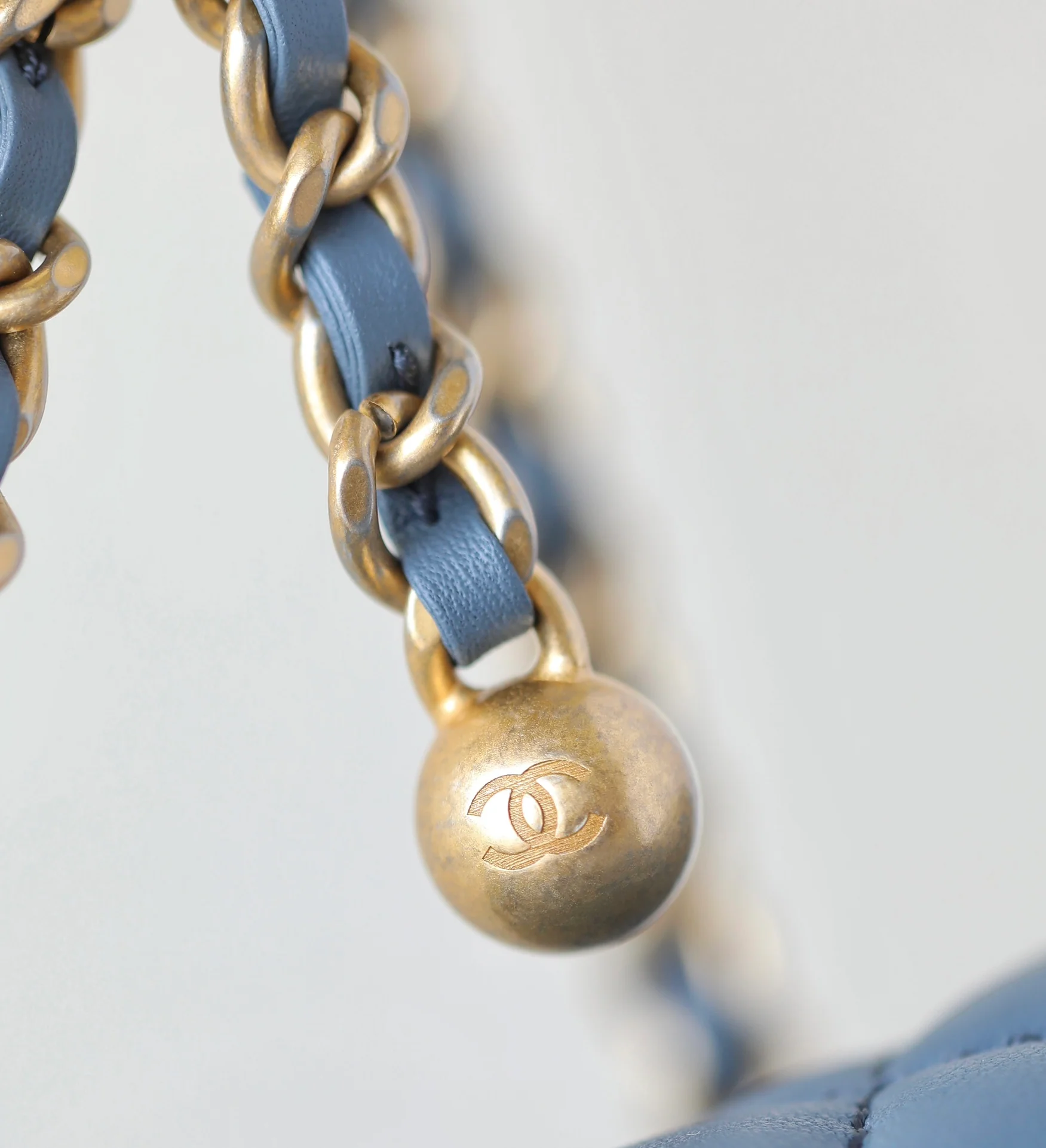 Chanel - CF Golden Ball Square Fat Man - Denim Blue