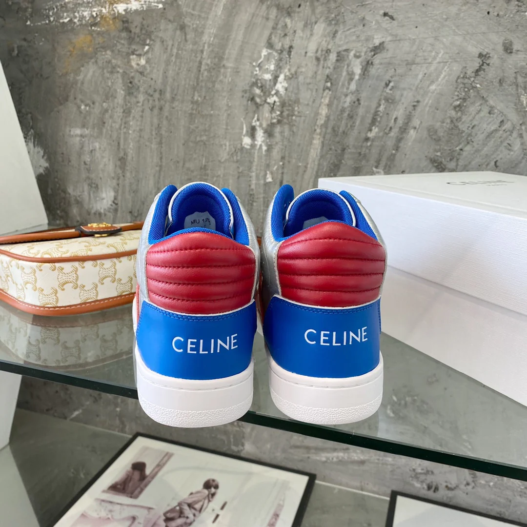 Спортивные высокие кроссовки Celine - унисекс - серебристые