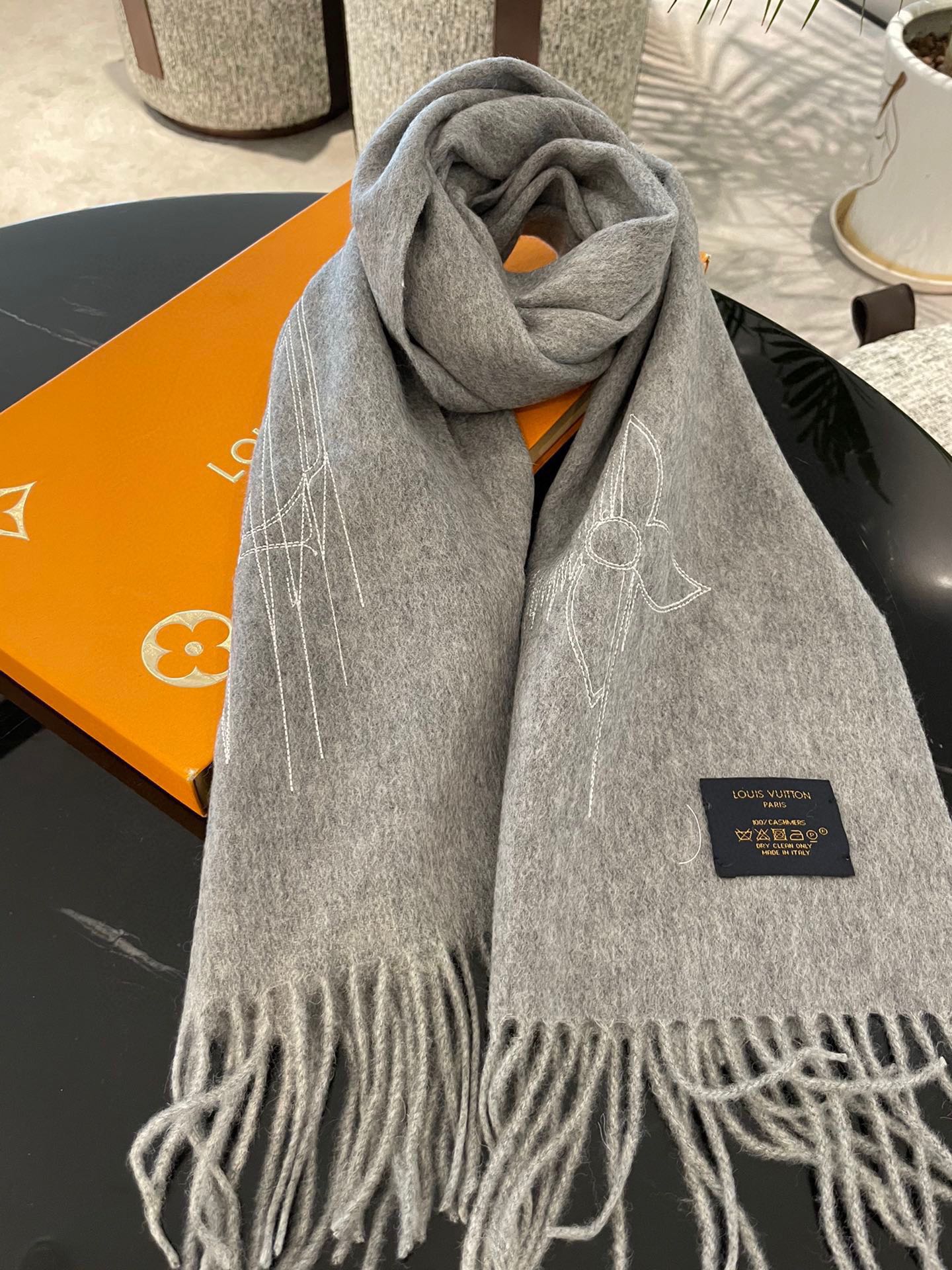 Кашемировый шарф LV - 30 см - 180 см - Унисекс