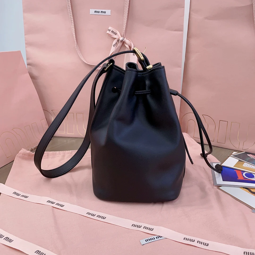 Miu Miu-5be090-Premium Calfskin Bucket Bag-1