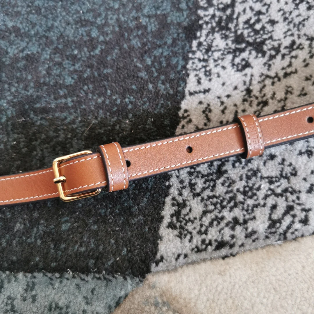 Кожаная сумка-ведро Celine Cuir - Большая - Коричневая