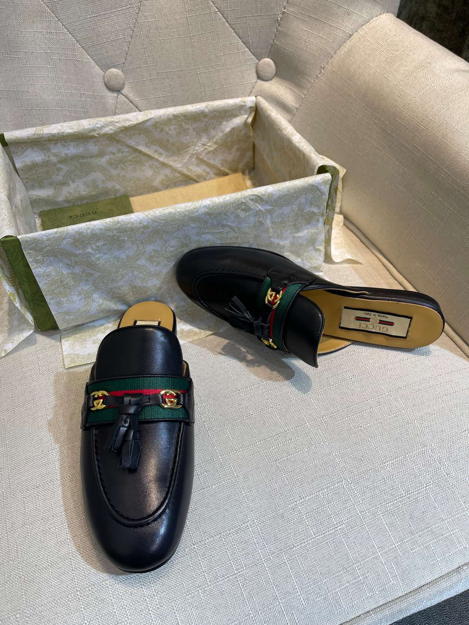 Gucci — Подвеска с кисточкой — Тапочки — Мюли — 1