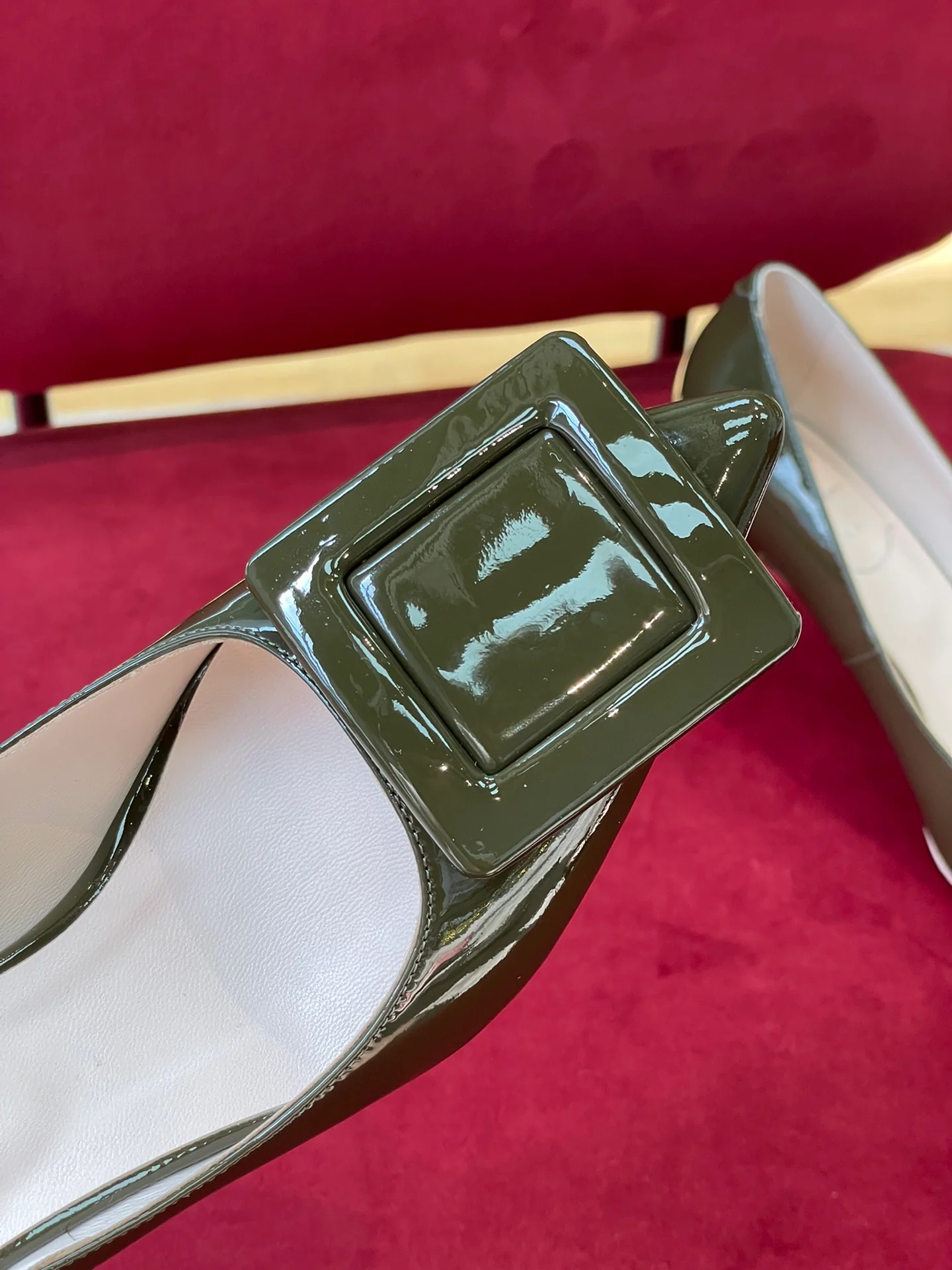 Туфли для автодомов - туфли на каблуке с острым носком - зеленые