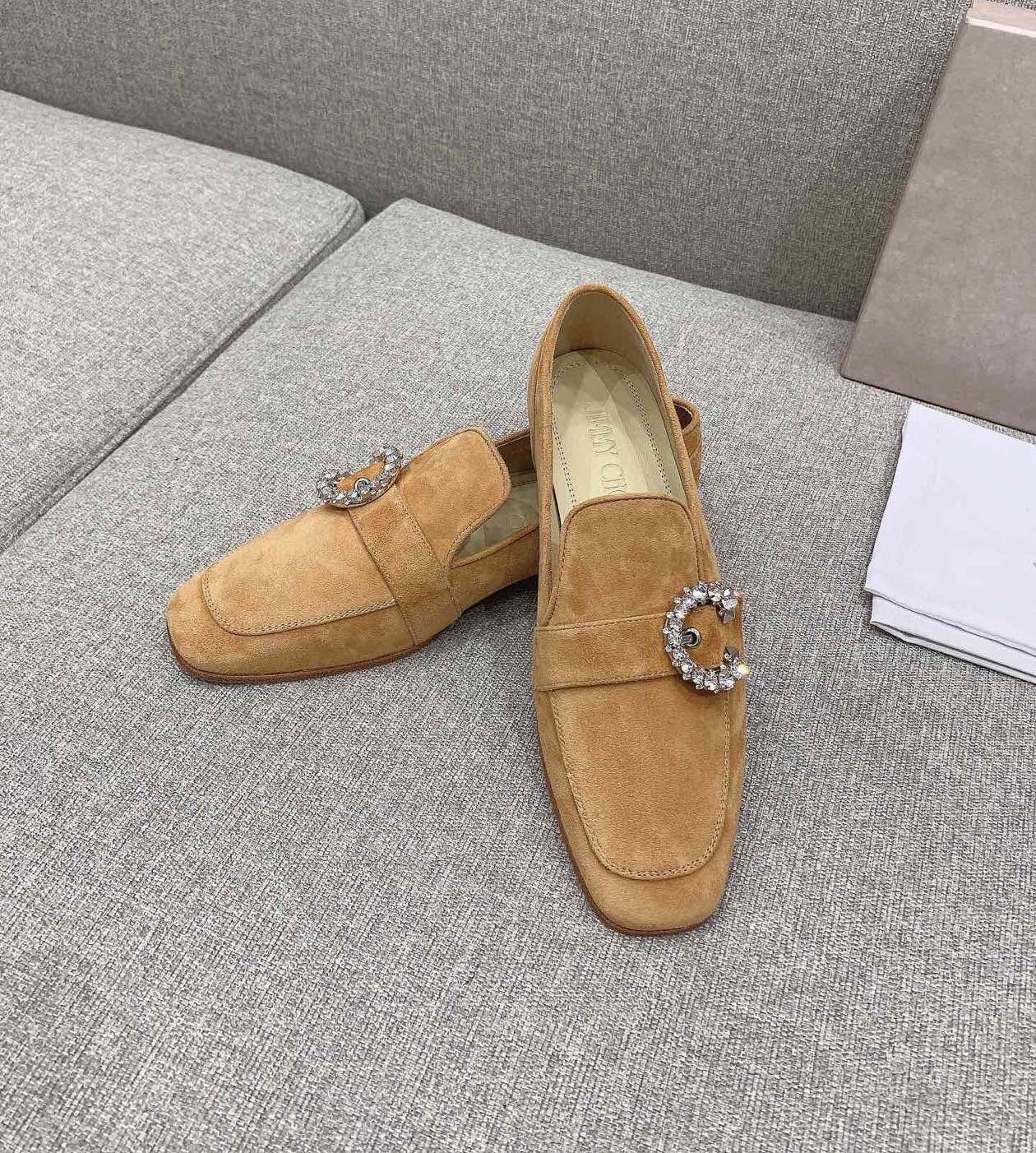 Лоферы Jimmy с пряжкой и стразами - 2 шт.