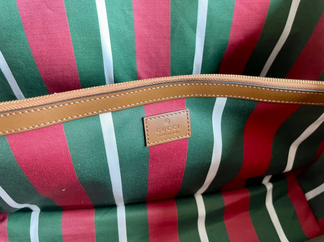 Сумка Gucci 2025 Classic Logo Canvas Bag - коричневая.