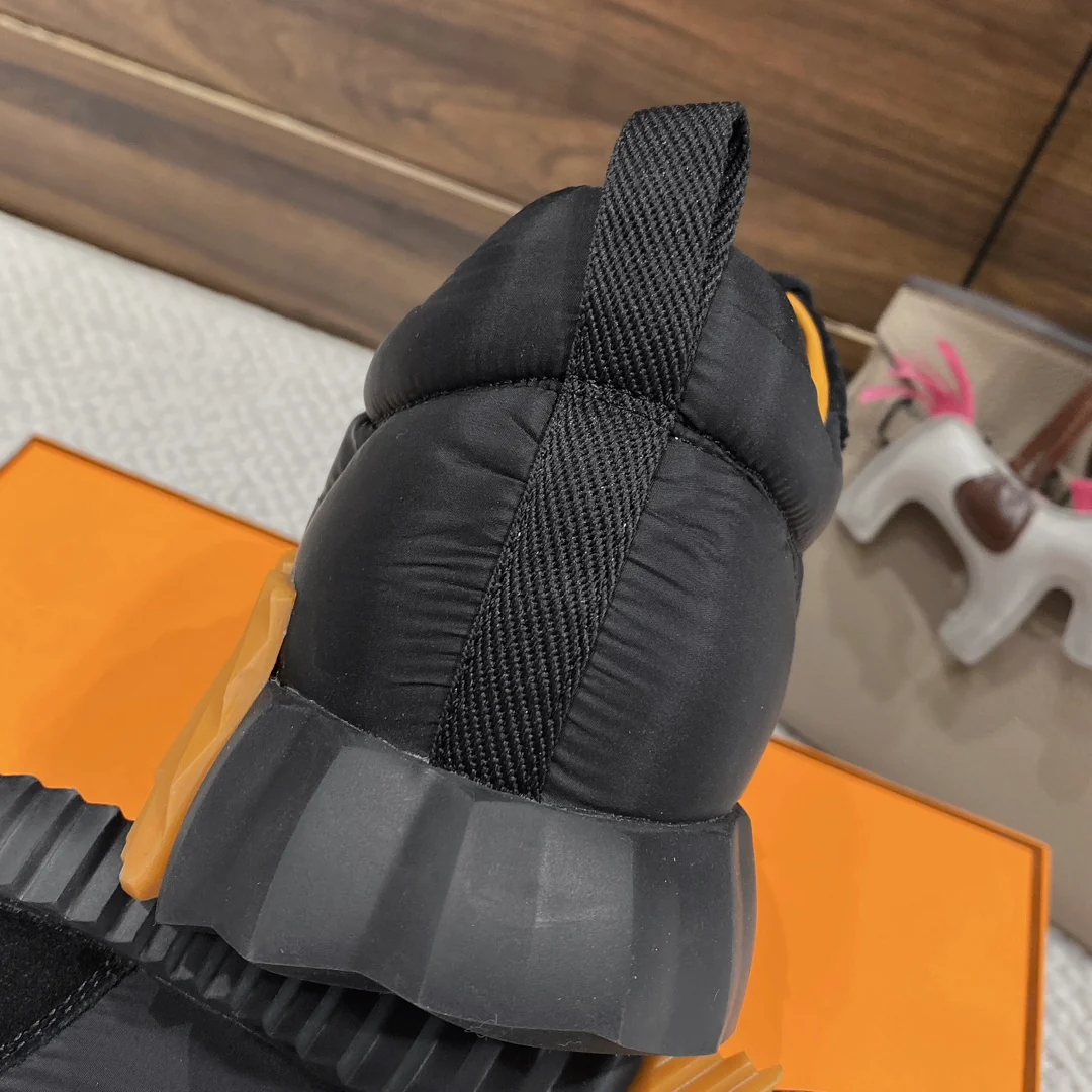 Весенняя коллекция Hermes 2022 — Спортивная повседневная обувь — Унисекс — Черно-желтая