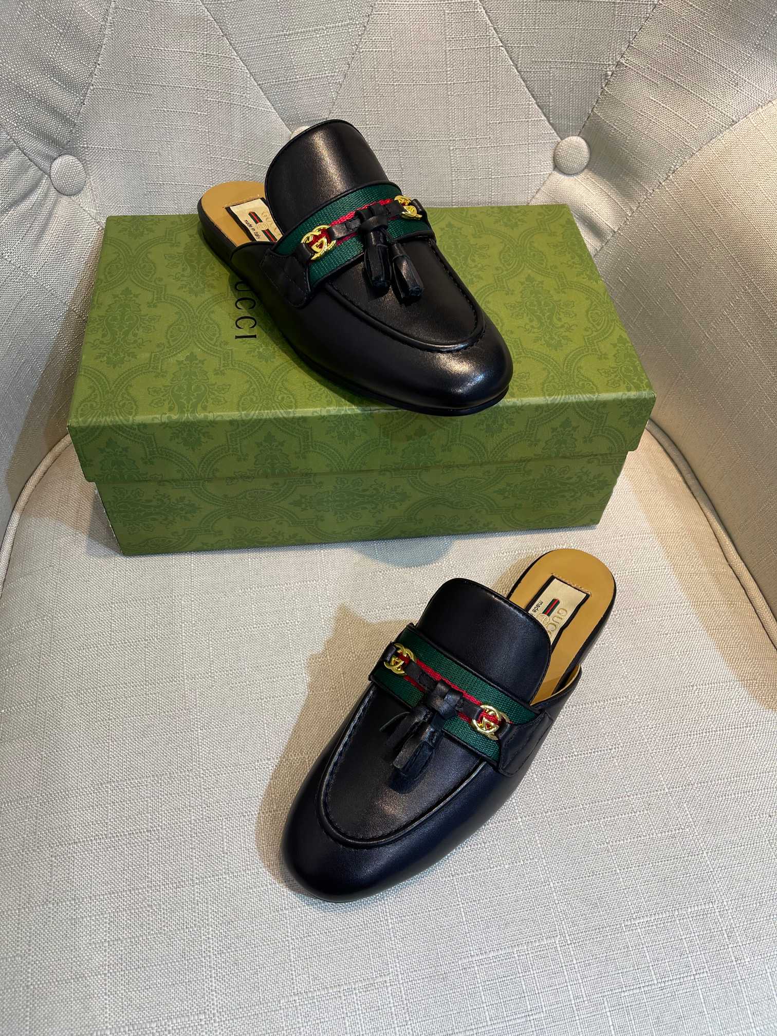 Gucci — Подвеска с кисточкой — Тапочки — Мюли — 1