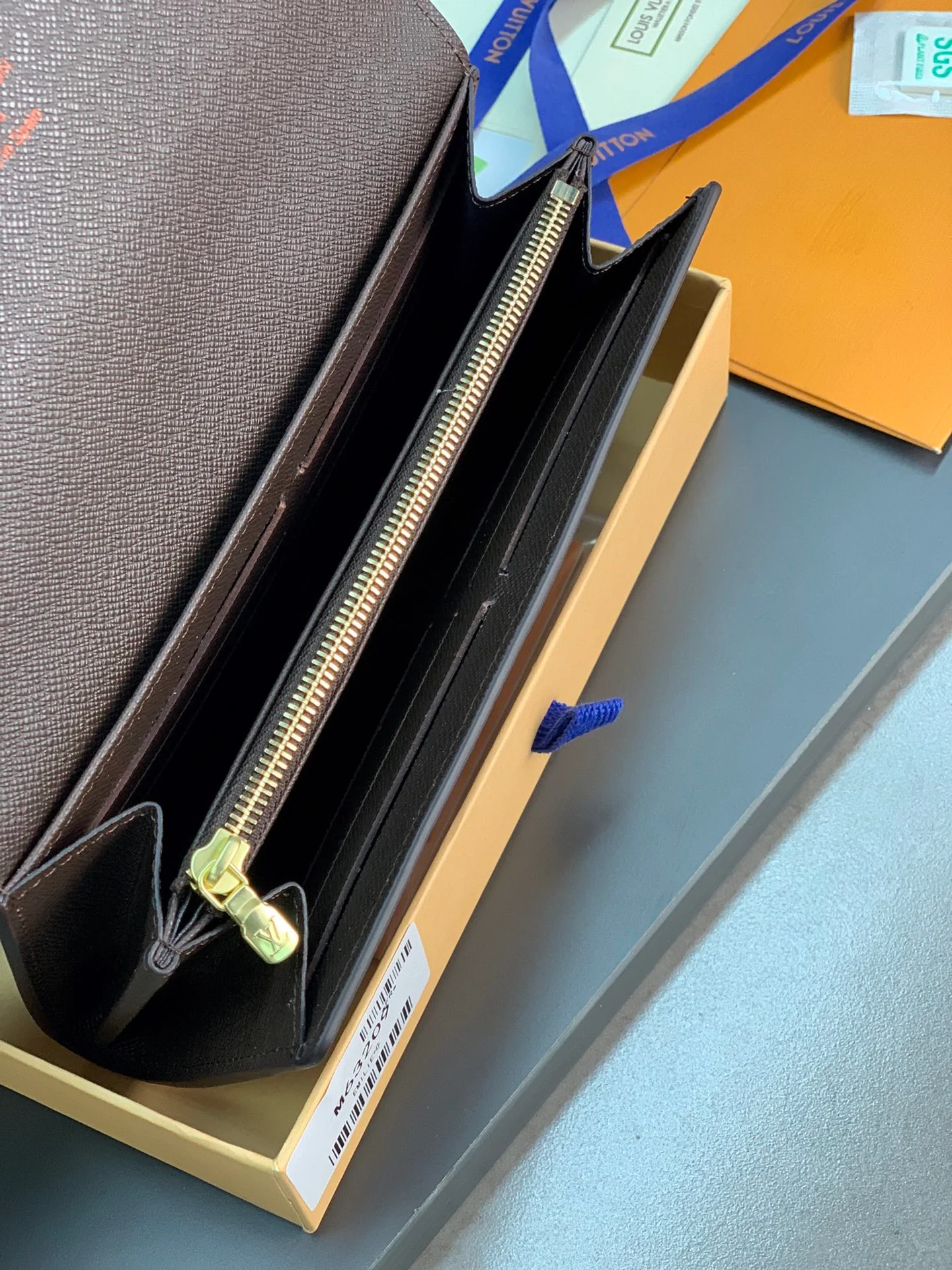 LV-m63209 - Кошелек-конверт - Кофейный клетчатый узор