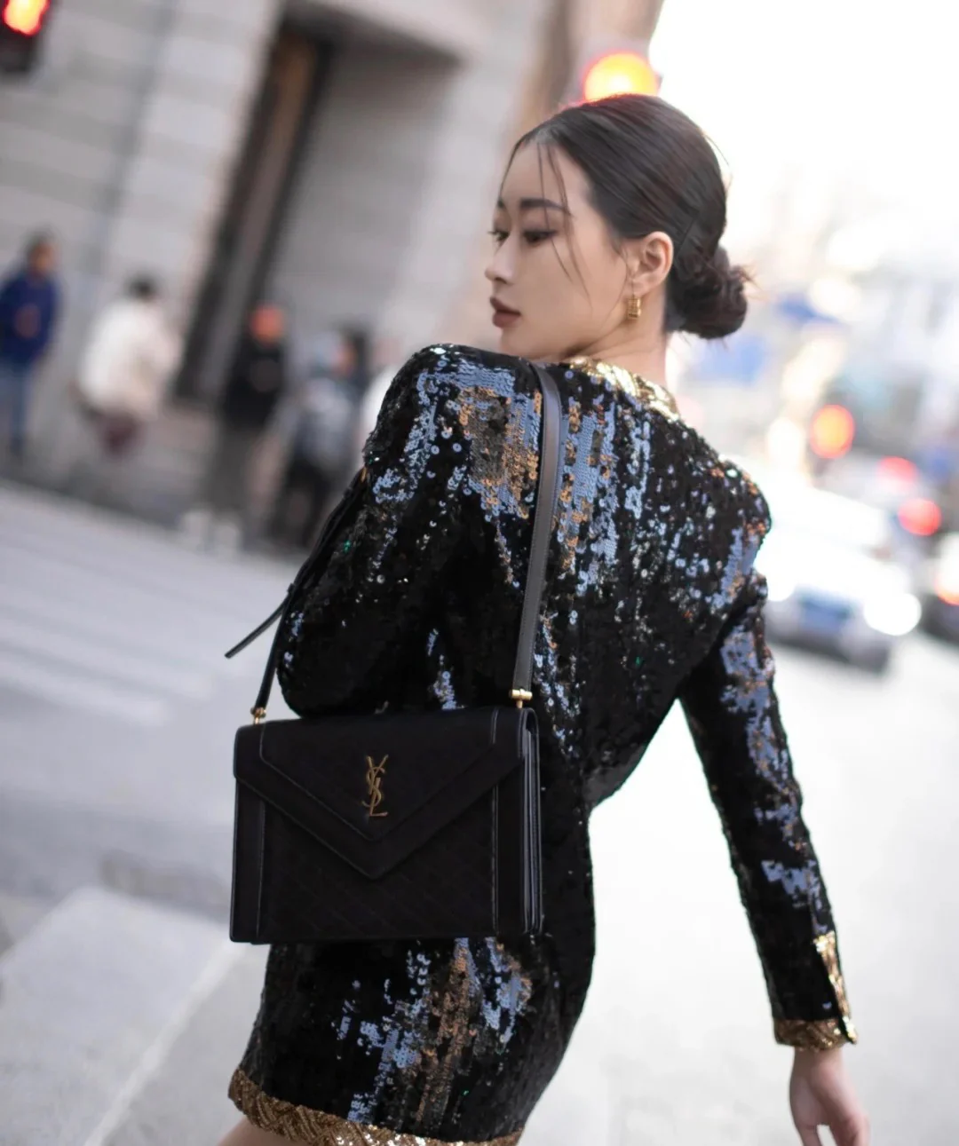 Большая сумка-конверт из овечьей кожи YSL-gaby - 1 шт.