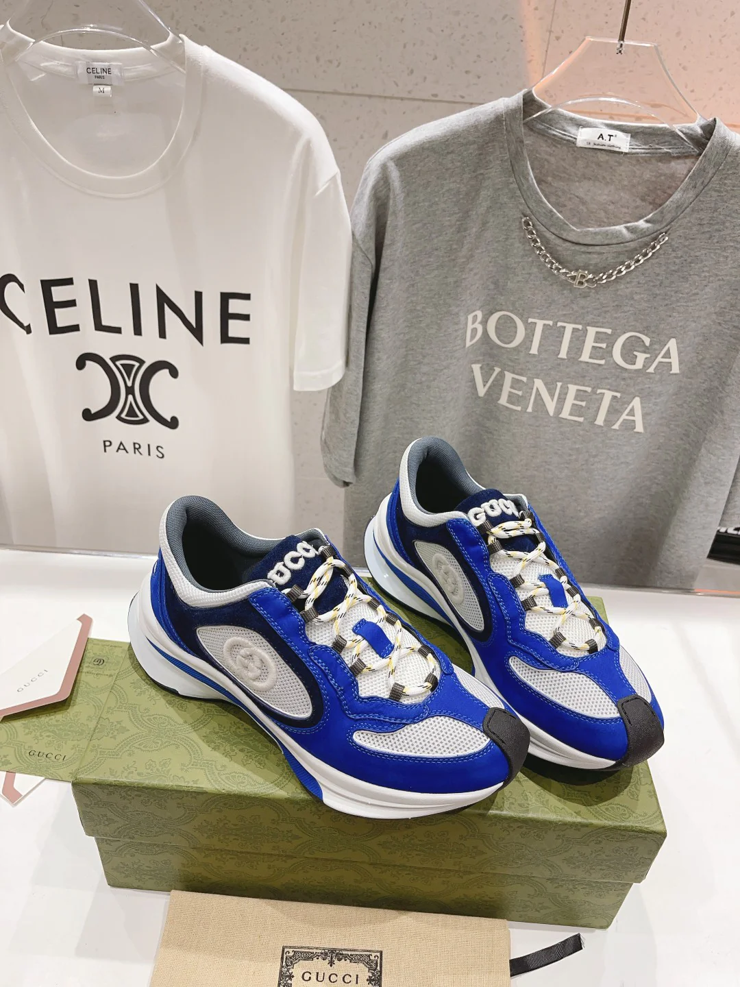 Новинка Gucci 2023 года - Кроссовки - Унисекс - Синие