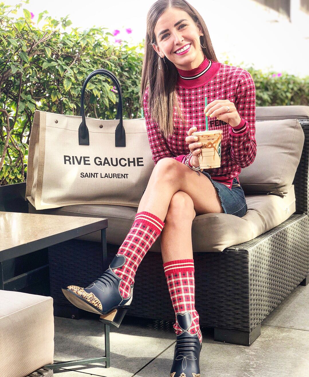 Сумка-тоут YSL Rive Gauche (сумка для покупок Left Bank) - черная