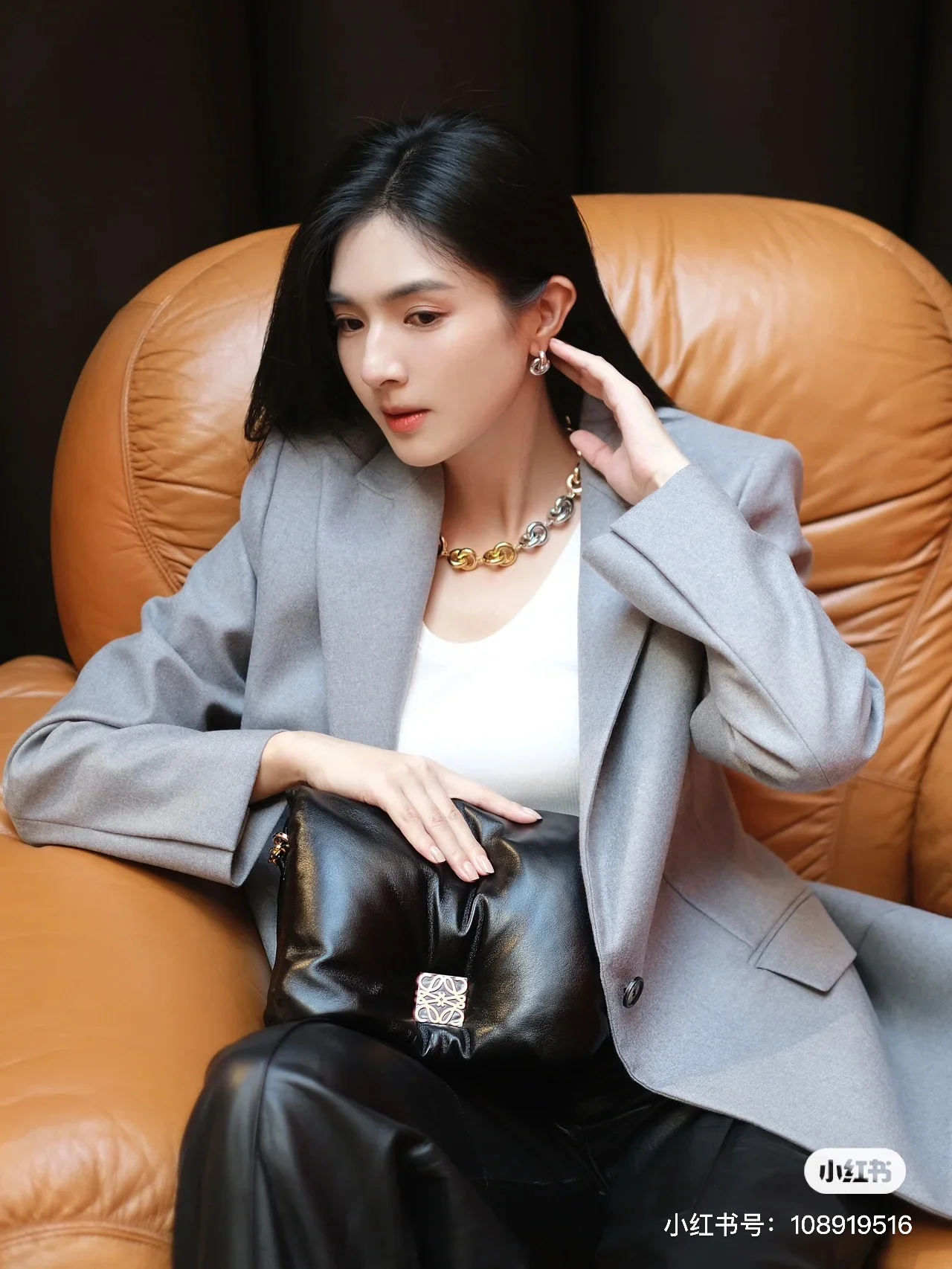 Сумка Loewe 2023 Puffer Goya из овечьей кожи - черная