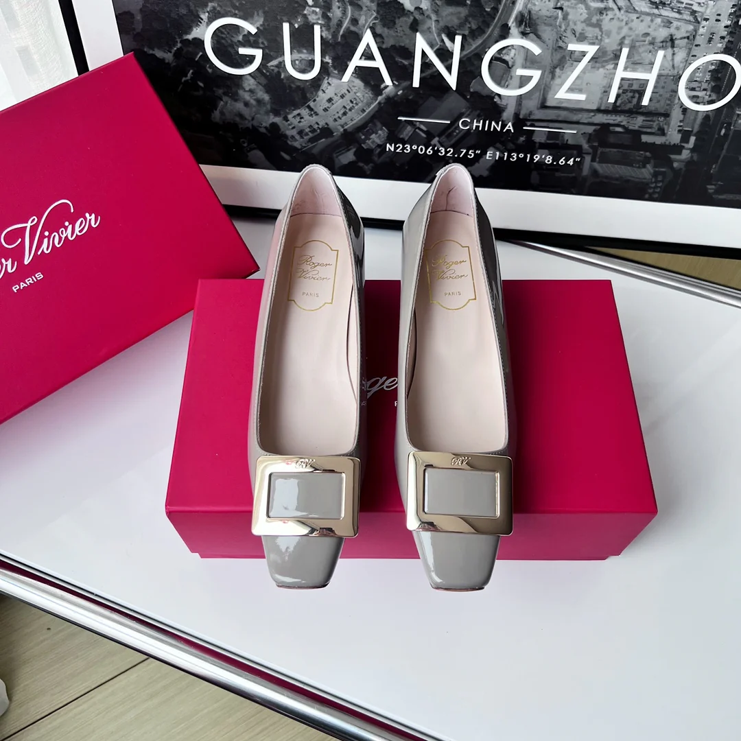 Туфли RV - классические туфли на высоком каблуке - 4-5 см - серовато-фиолетовые