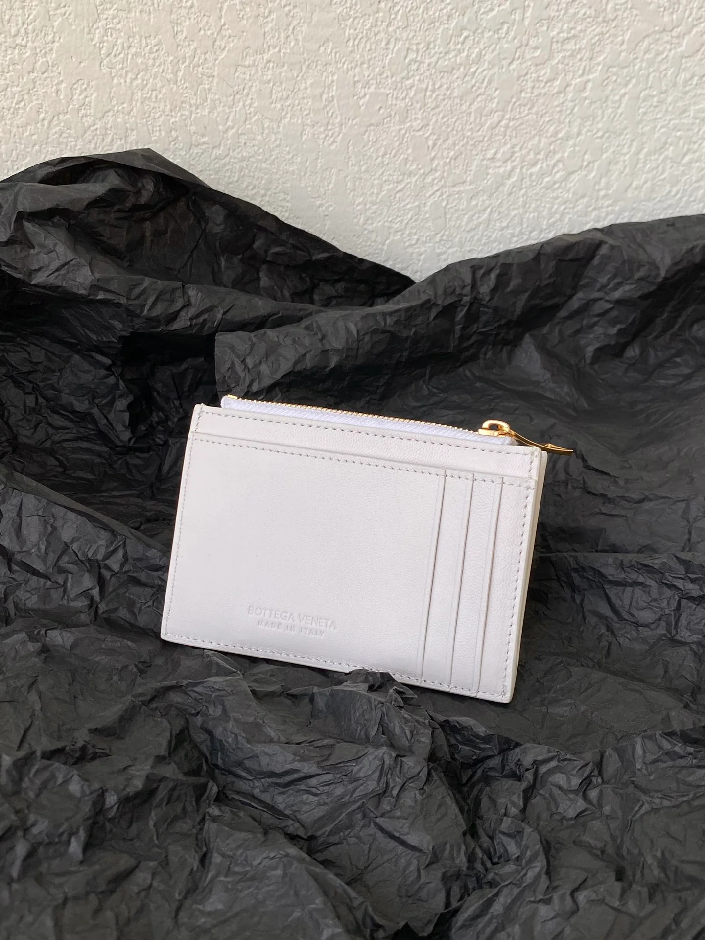 BV-大格子 编织 拉链卡包 零钱包 12x8x0.5cm