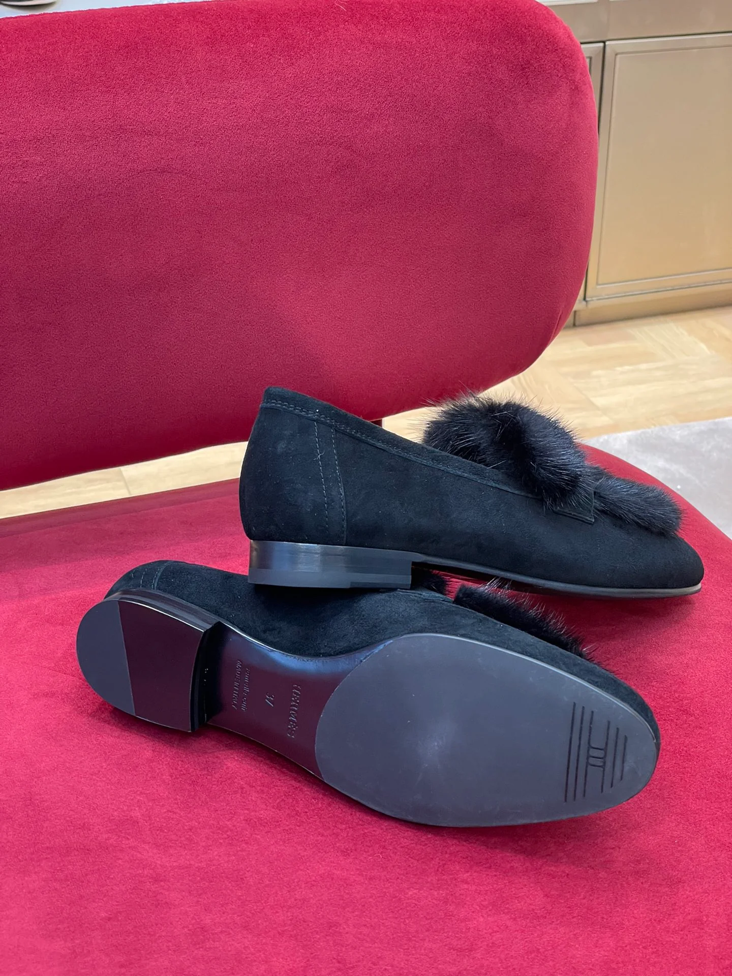 Классические лоферы Hermes из норки