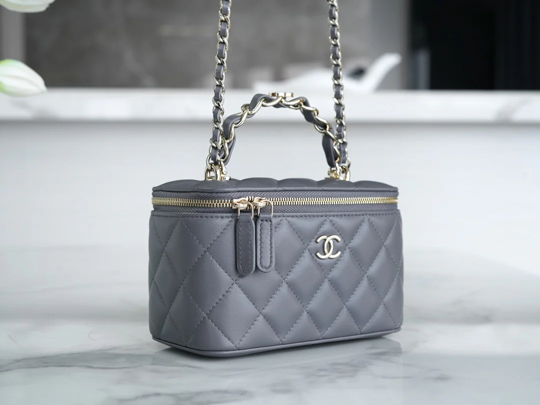 Длинная сумка Chanel - серая