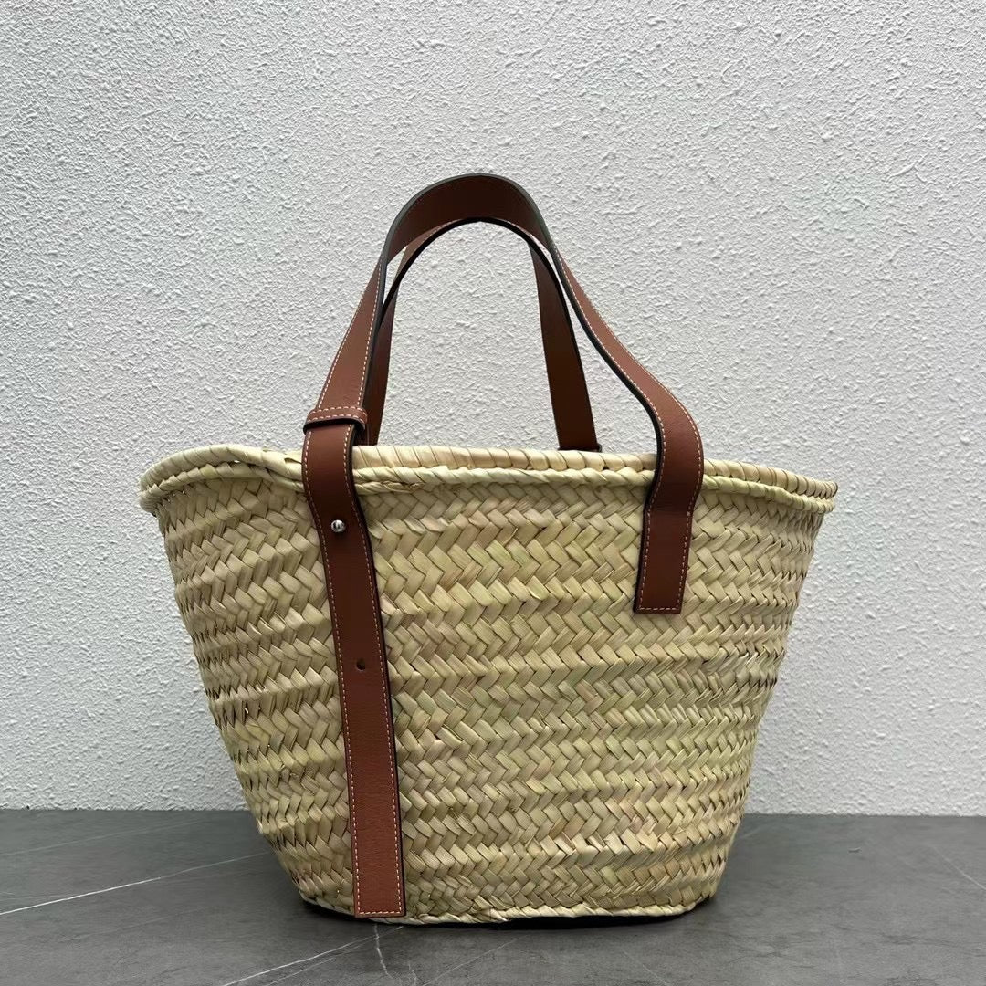 Соломенная сумка Loewe - 40 см - Большая - Черная