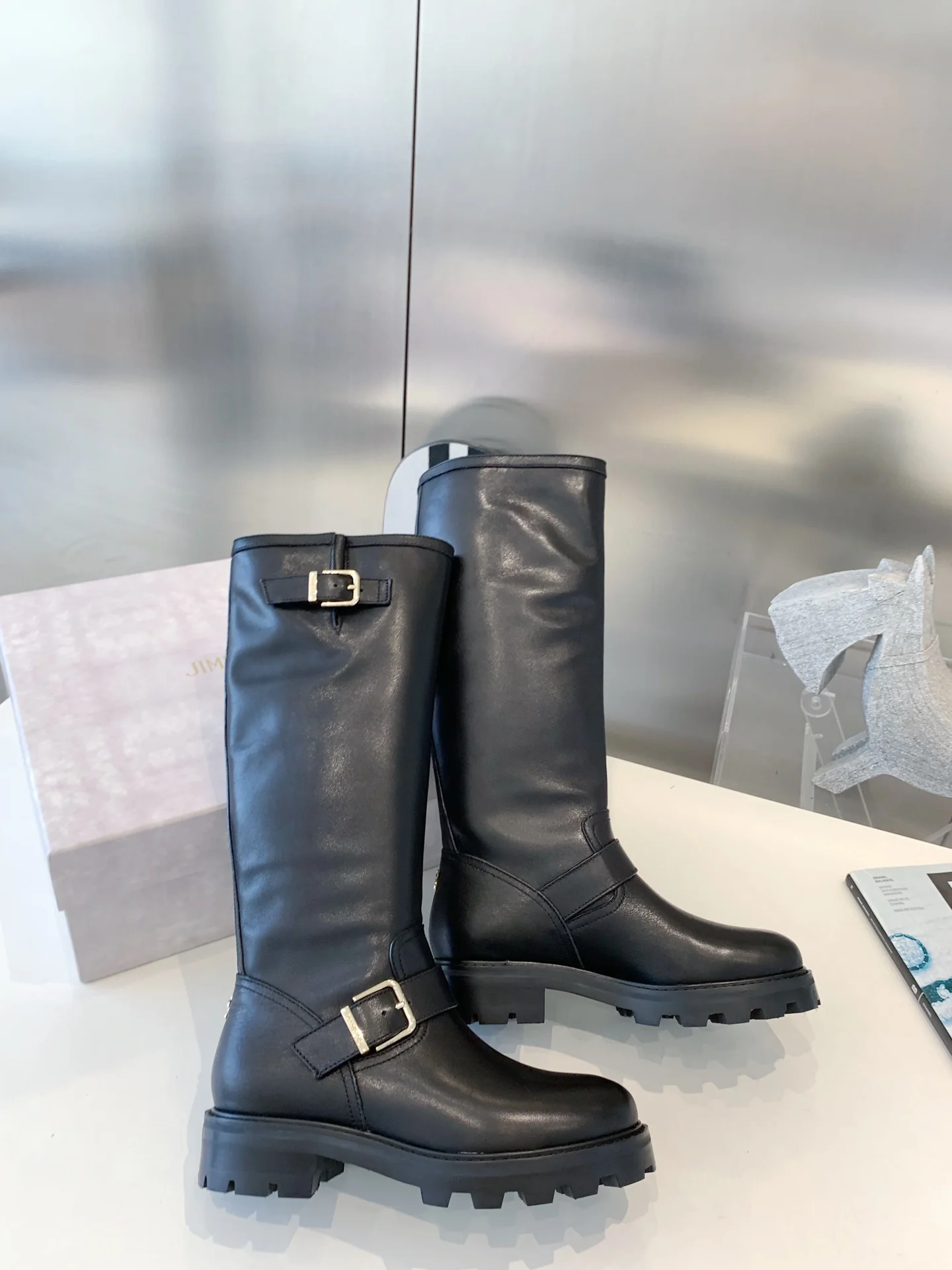 Jimmy - Новинка 2022 года - Кожаные высокие сапоги