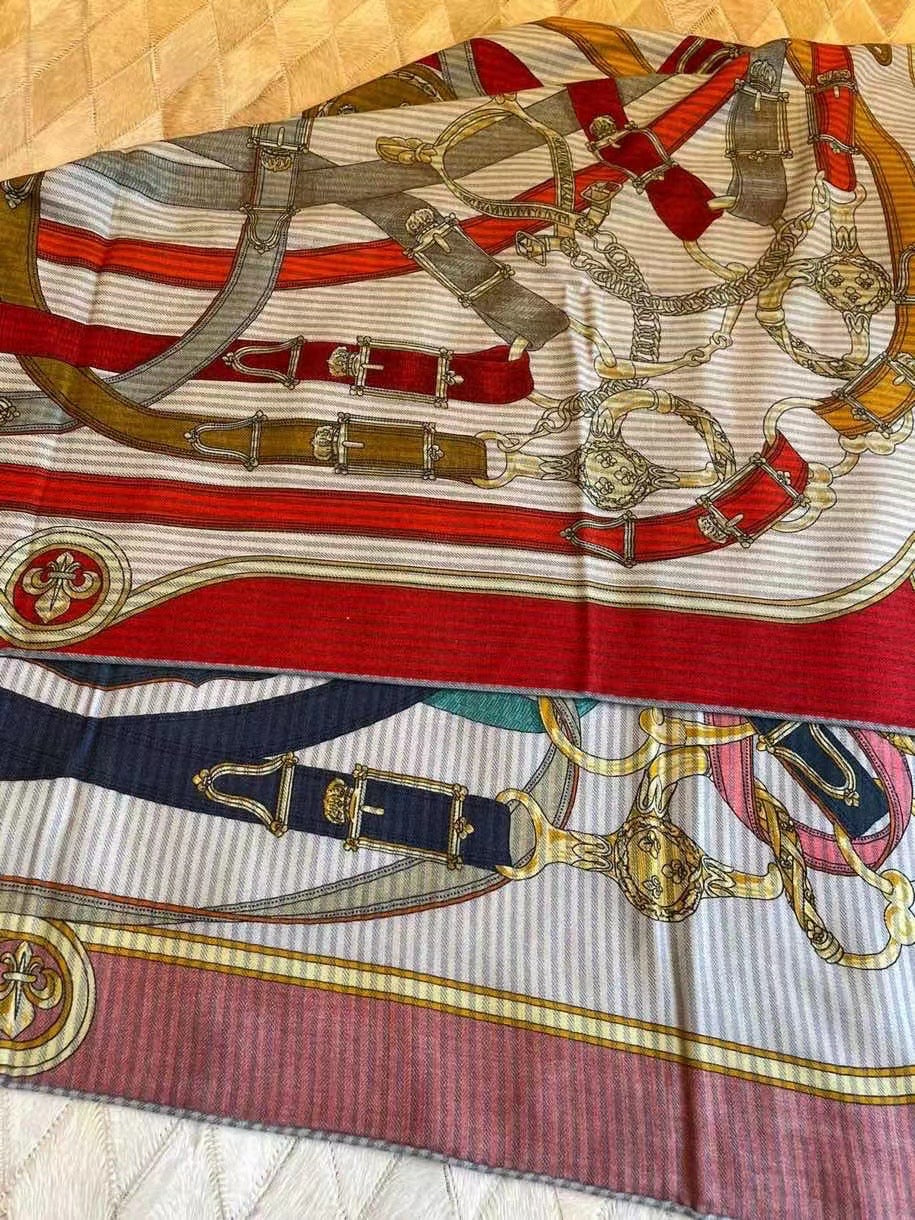 Hermes - Двусторонний шарф с принтом - 1