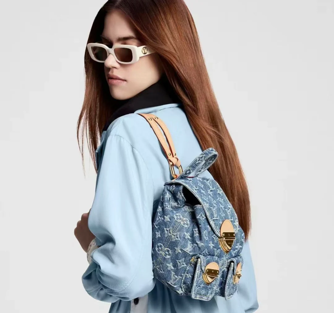 m46836-LV-venice Рюкзак из джинсовой ткани, синий