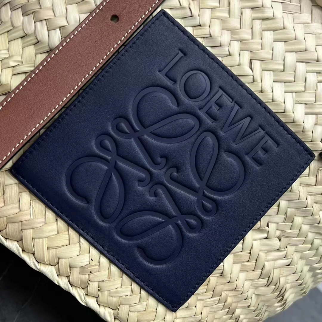 Соломенная сумка Loewe - 40 см - Большая - Черная