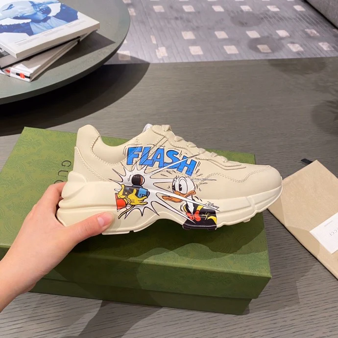 Массивные кроссовки Gucci - унисекс - 17