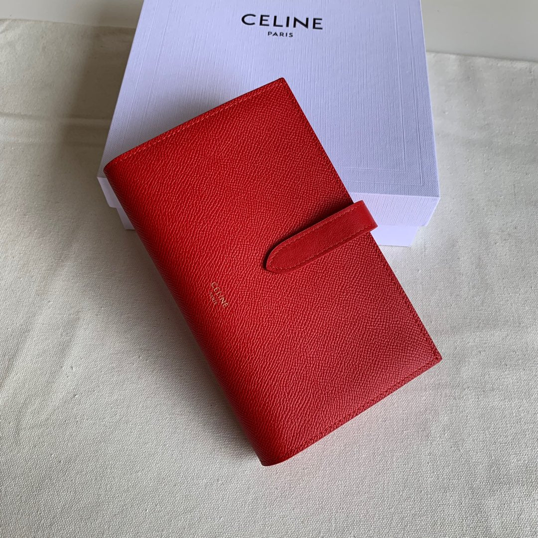 Длинный кошелек Celine - Кошелек с ремешком из крупнозернистой телячьей кожи - 4