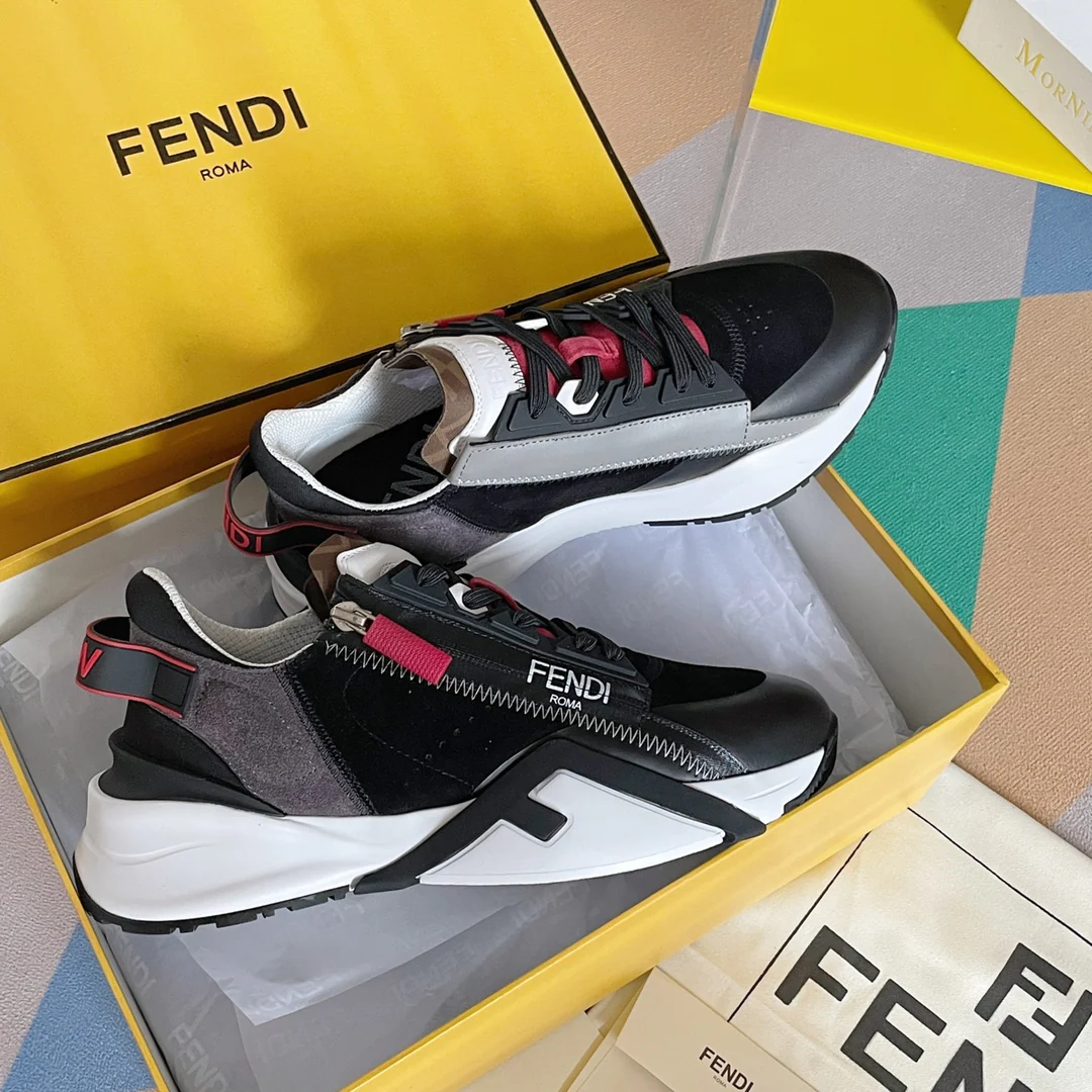 Fendi - Повседневные кроссовки - Черно-серые