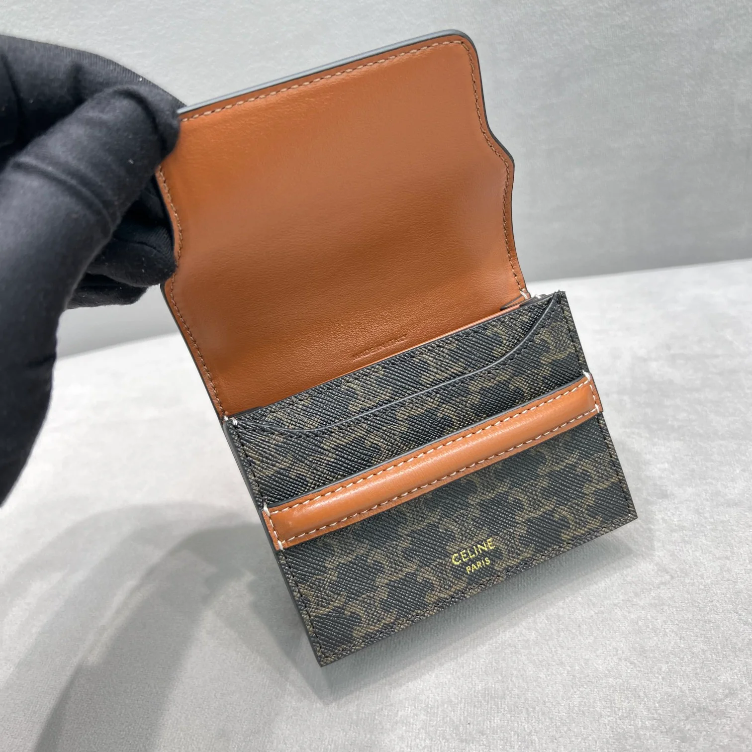 Celine-老花系列 翻盖钱包卡包
