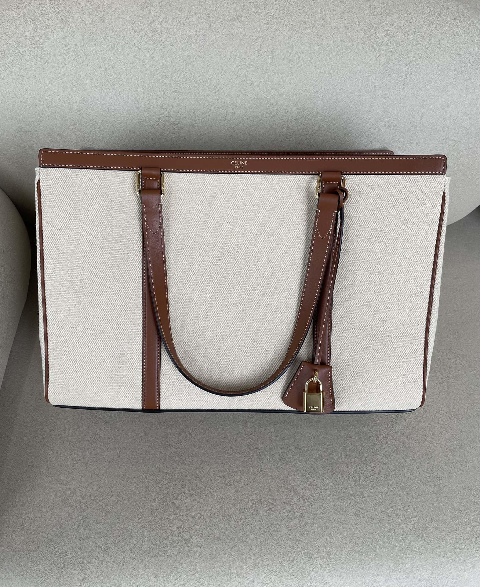 Celine-cabas-16 - Желто-коричневый