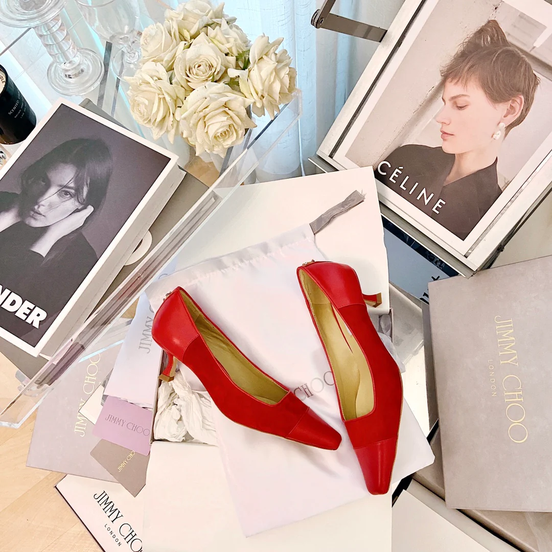 Туфли на низком каблуке Jimmy Retro с квадратным носком - 1