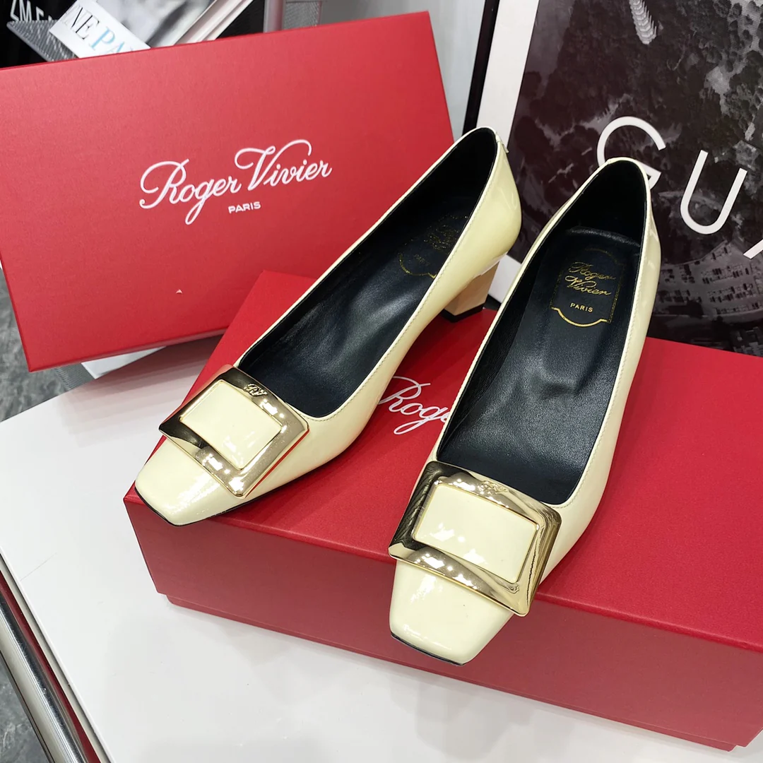 Каблук RV-4-5 см, квадратный, кремовый